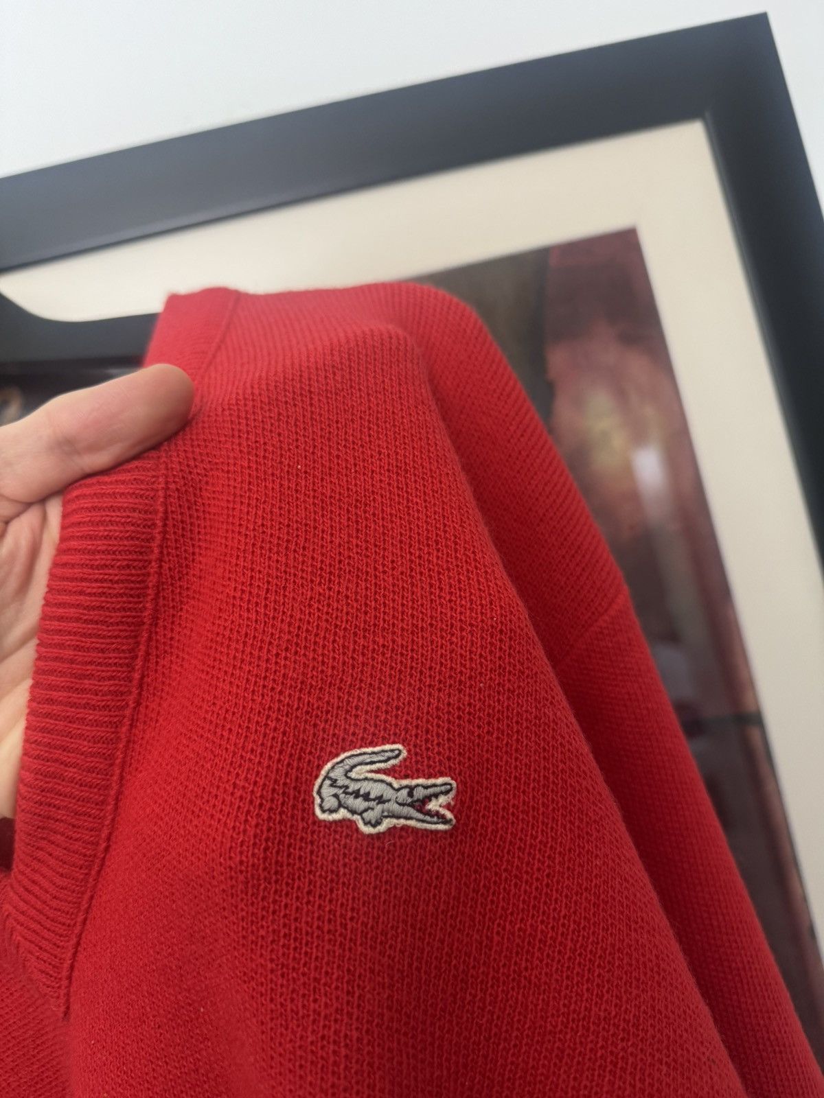 Lacoste Lacoste Vintage Sweater Knit Casual Red White 90s Hype Rare Size US L / EU 52-54 / 3 - 3 Thumbnail
