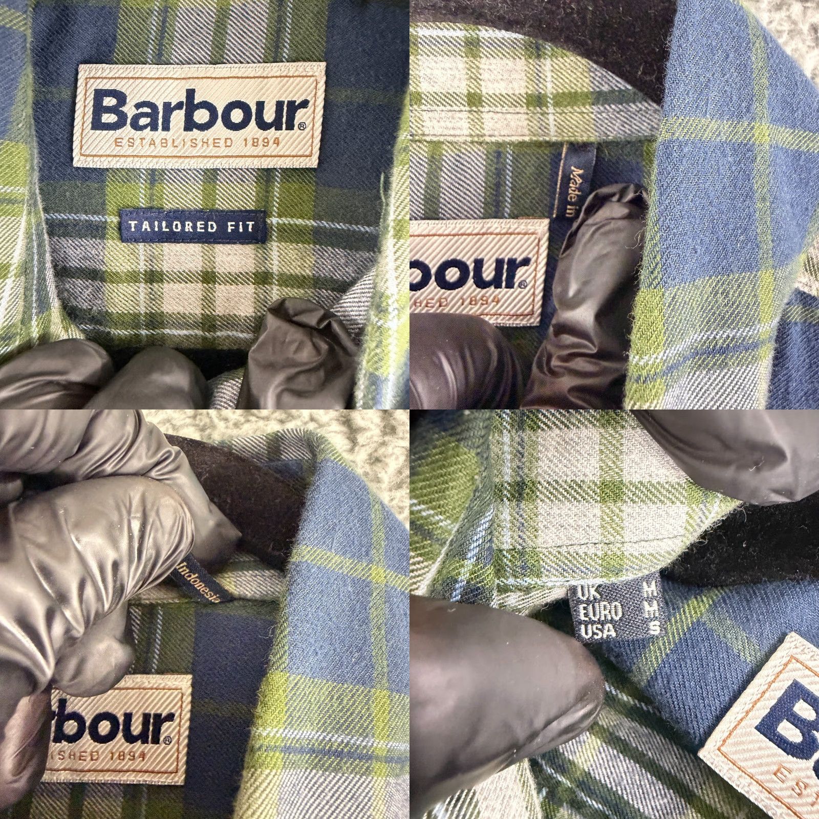 Barbour Barbour Button-Up Shirt Men S Blue Plaid Tailored Fit Long Sleeve Regular Sized Size US S / EU 44-46 / 1 - 8 Thumbnail