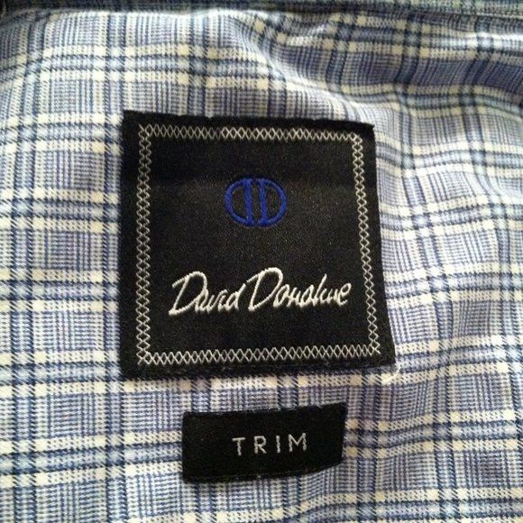 David Donahue DAVID DONAHUE MENS BLUE 100%COTTON DRESS SHIRT 17.5/34-35 Size US XL / EU 56 / 4 - 6 Thumbnail
