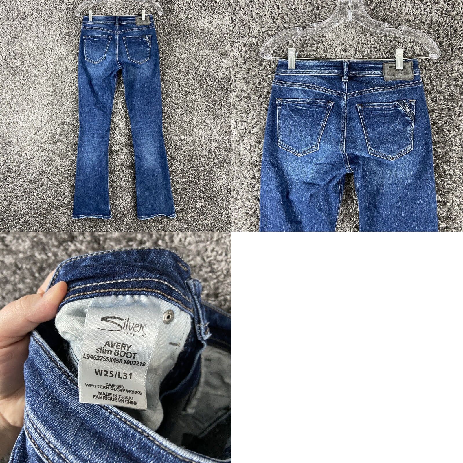 Silver Jeans Co. SILVER JEANS Avery Slim Bootcut Blue Jeans Women’s 25 Size 42" / US 20 - 8 Thumbnail