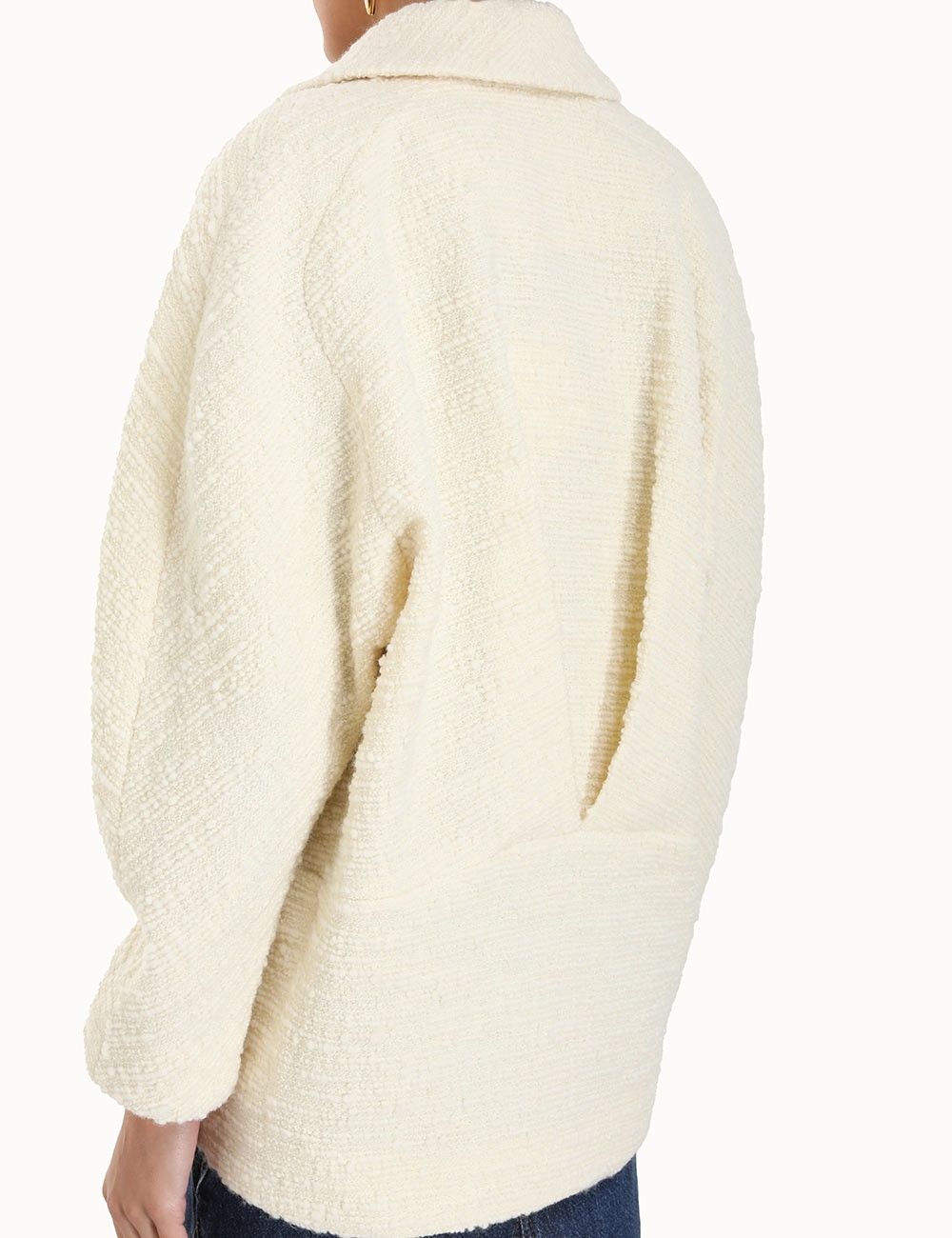 Zimmermann oc11z0225 Luminosity Oversized Coat in Ivory Size S / US 4 / IT 40 - 6 Thumbnail