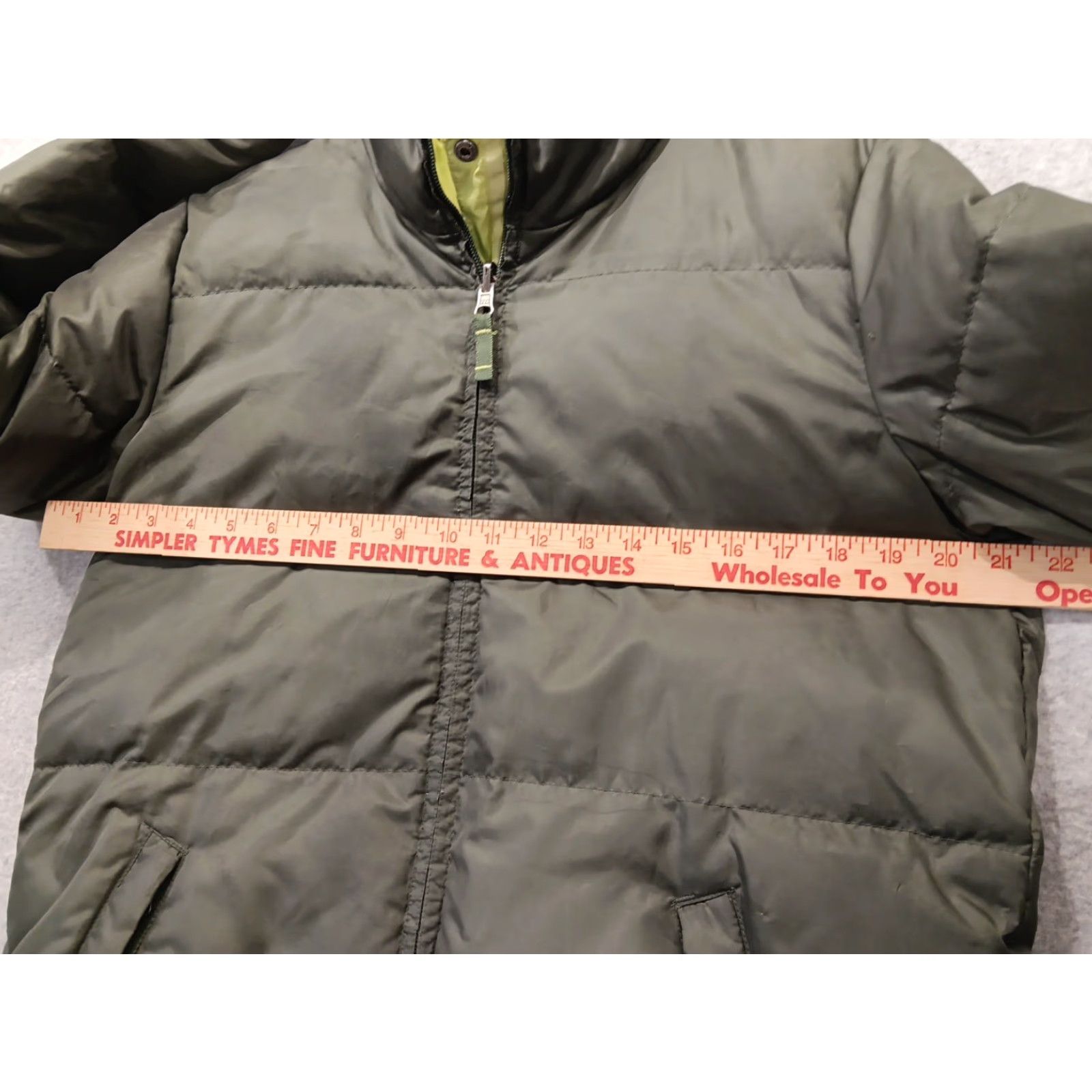 Old Navy VINTAGE Old Navy Reversible Quilted Puffer Jacket Olive Lime M Womens Short Olive Green & Lime Down Quilted Zipper Snap Size M / US 6-8 / IT 42-44 - 6 Thumbnail