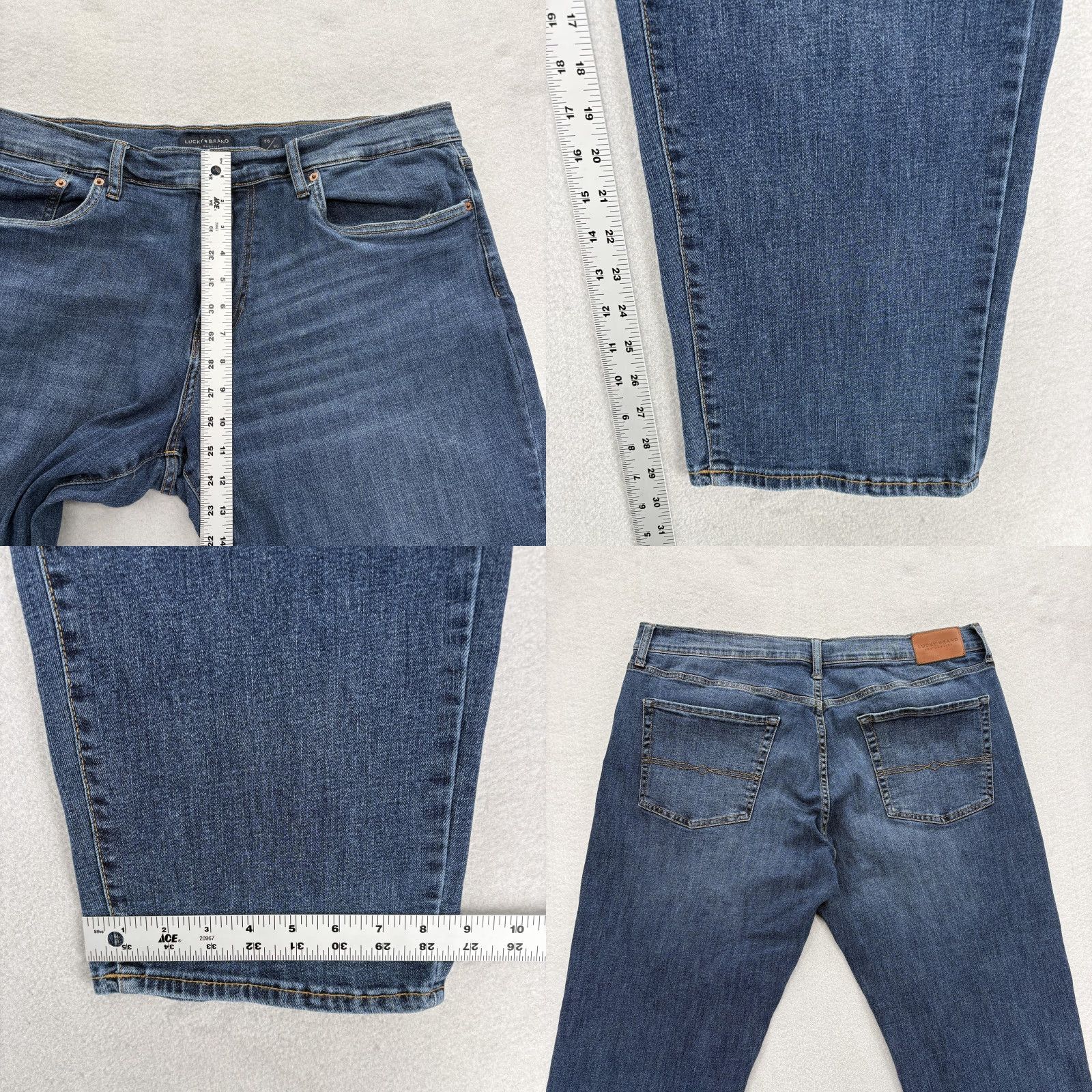 Lucky Brand Lucky Brand Jeans Mens 38x30 Blue 221 Straight Medium Wash Stretch Denim Pants Size US 38 / EU 54 - 8 Thumbnail