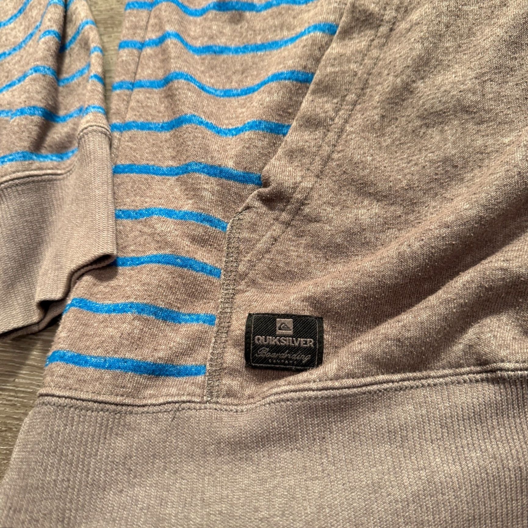 Quiksilver VINTAGE Quiksilver Hoodie Mens Small Gray Blue Stripe Full Zip Casual Lounge Hoodie Mens Small Gray Blue Stripe 90s Quiksilver Size US S / EU 44-46 / 1 - 2 Thumbnail