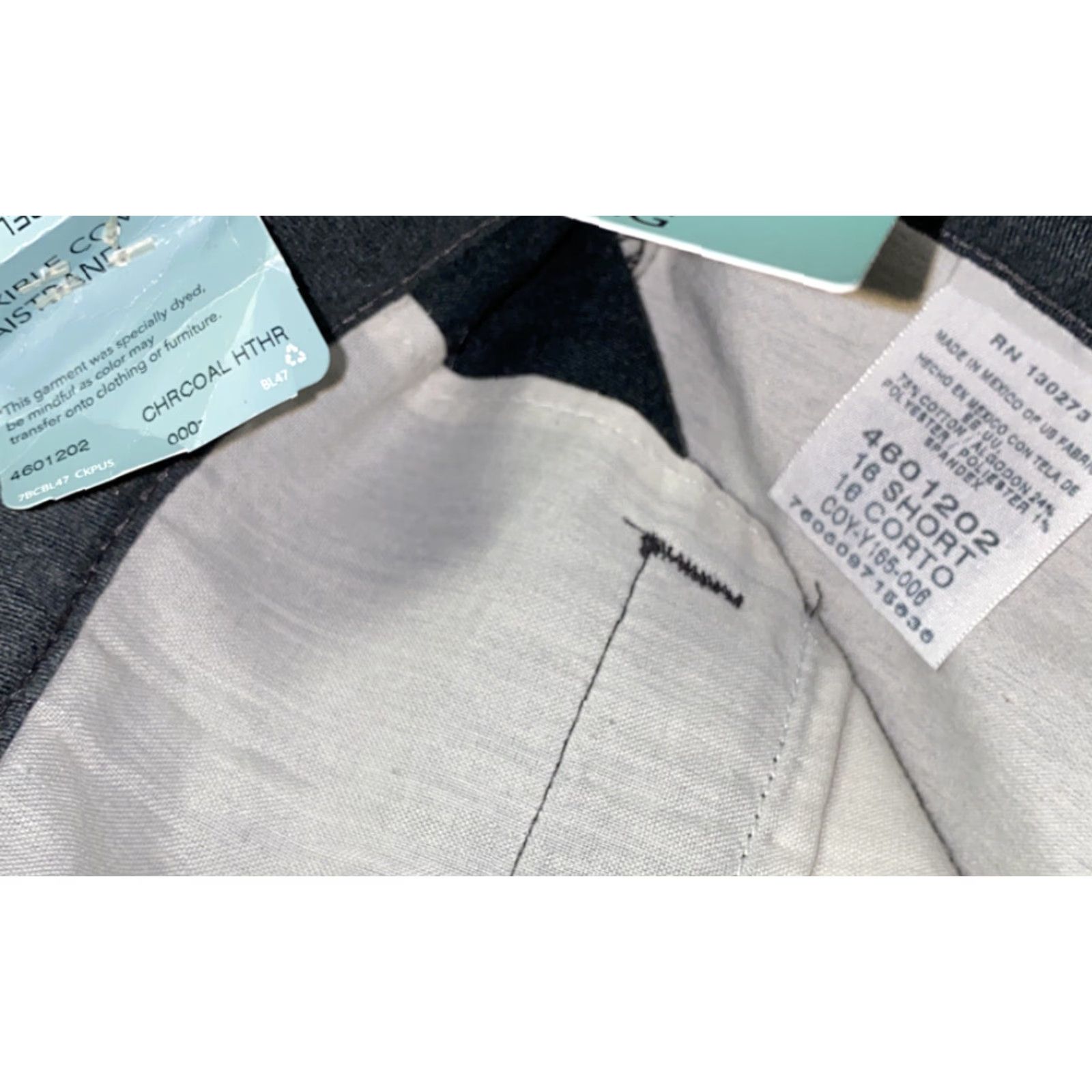 Lee Lee Pants Womens Gray Relaxed Fit Straight Leg 16S NWT Regular 29in Cotton Blend Casual Size 38" / US 16 / IT 52 - 6 Thumbnail