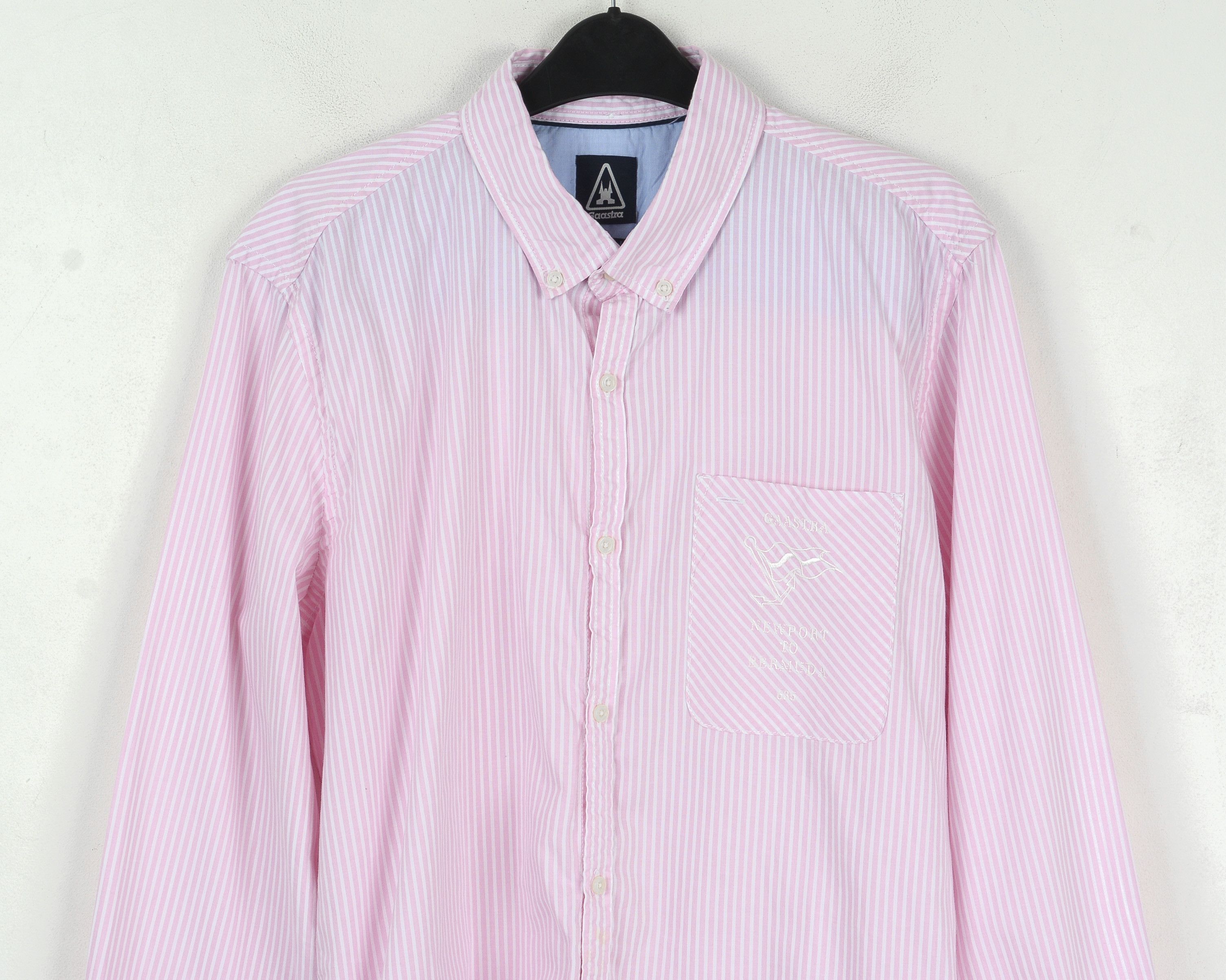 Designer × Other GAASTRA Men XL Shirt Formal Pinstriped Long Sleeve Button Up Size US XL / EU 56 / 4 - 2 Thumbnail