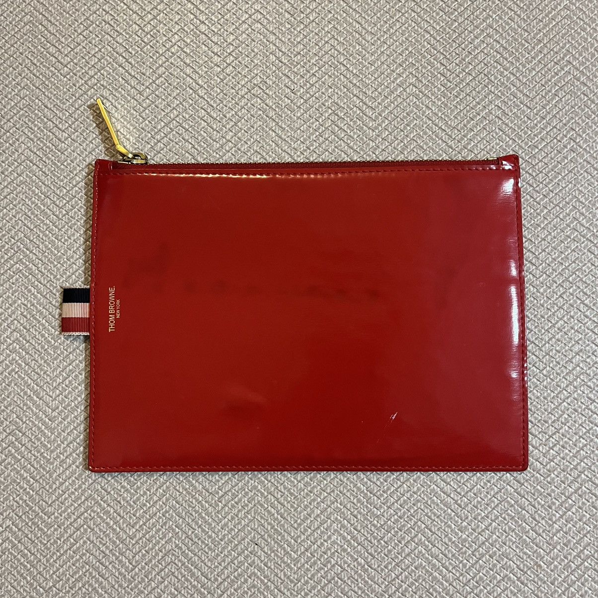 THOM BROWN ポーチ Thom Browne Large Leather Pouch