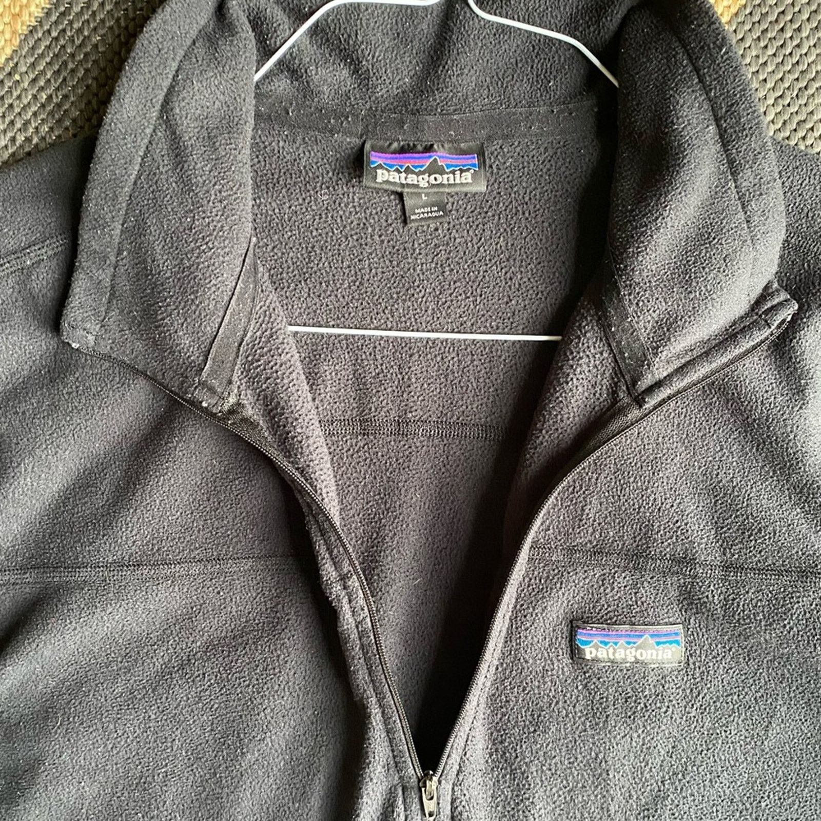 Patagonia Men's $70 Patagonia Micro D® Fleece Pullover Black Large GUC Size US L / EU 52-54 / 3 - 4 Thumbnail