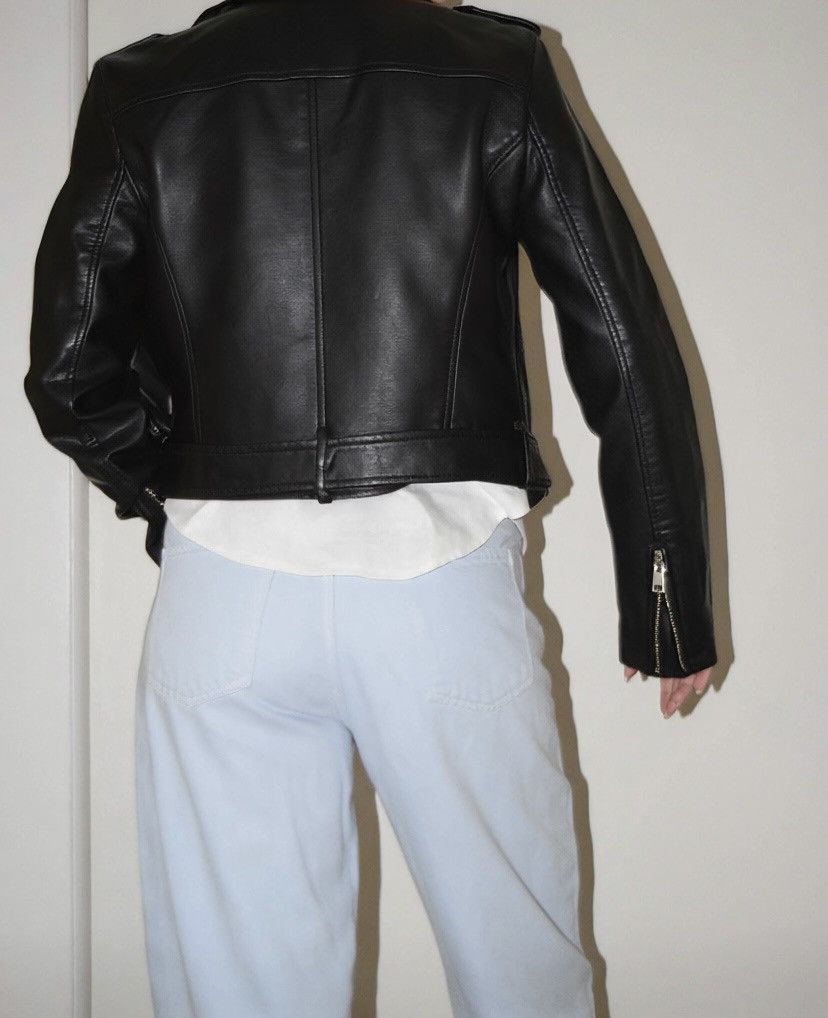Levi's Levi's Black Biker Jacket Size S / US 4 / IT 40 - 2 Thumbnail