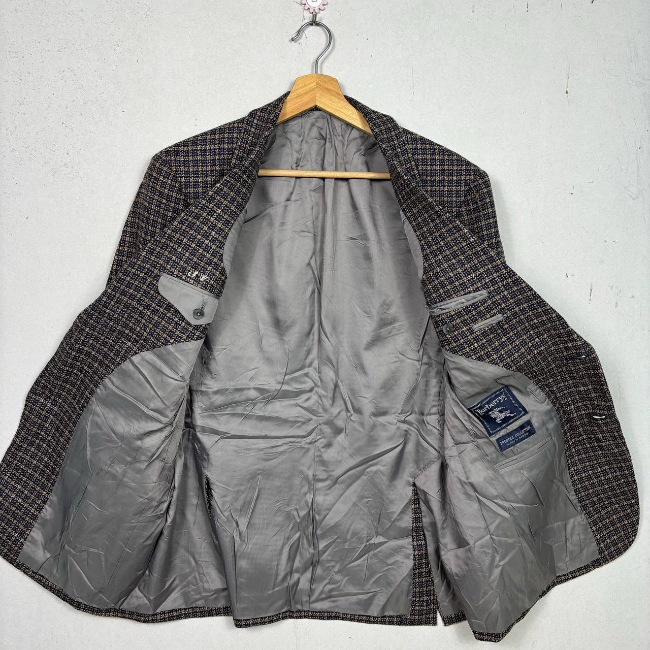 Burberry VTG Burberrys Prestige Wool Mink Blazer Jacket Brown Size 40R - 4 Thumbnail