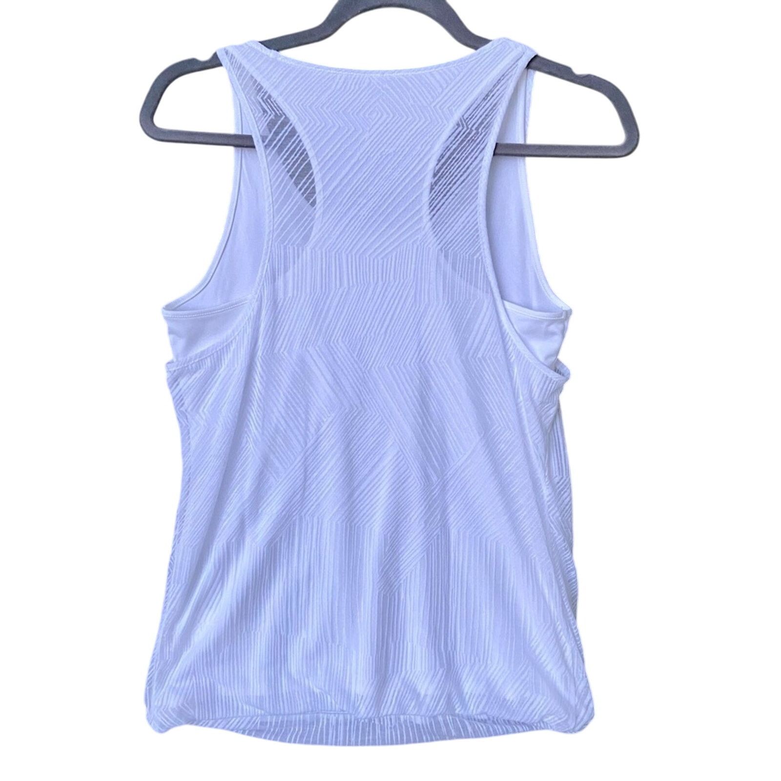 Prana New Prana Womens Small White Layered Athletic Tank Top Size S / US 4 / IT 40 - 2 Thumbnail