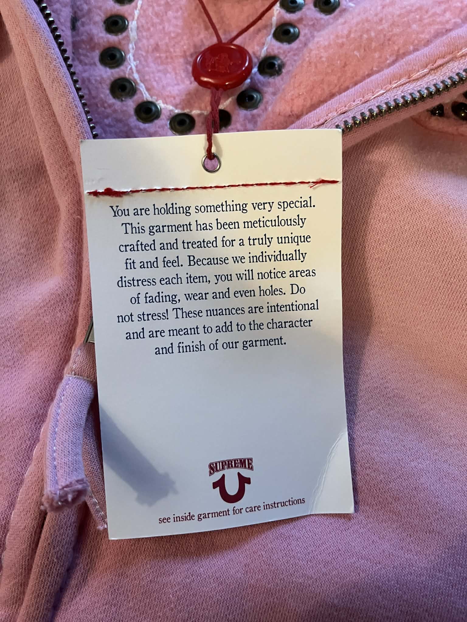 Supreme × True Religion Supreme x True Religion Zip Up Hoodie "Pink" (FW25) Size US M / EU 48-50 / 2 - 6 Thumbnail