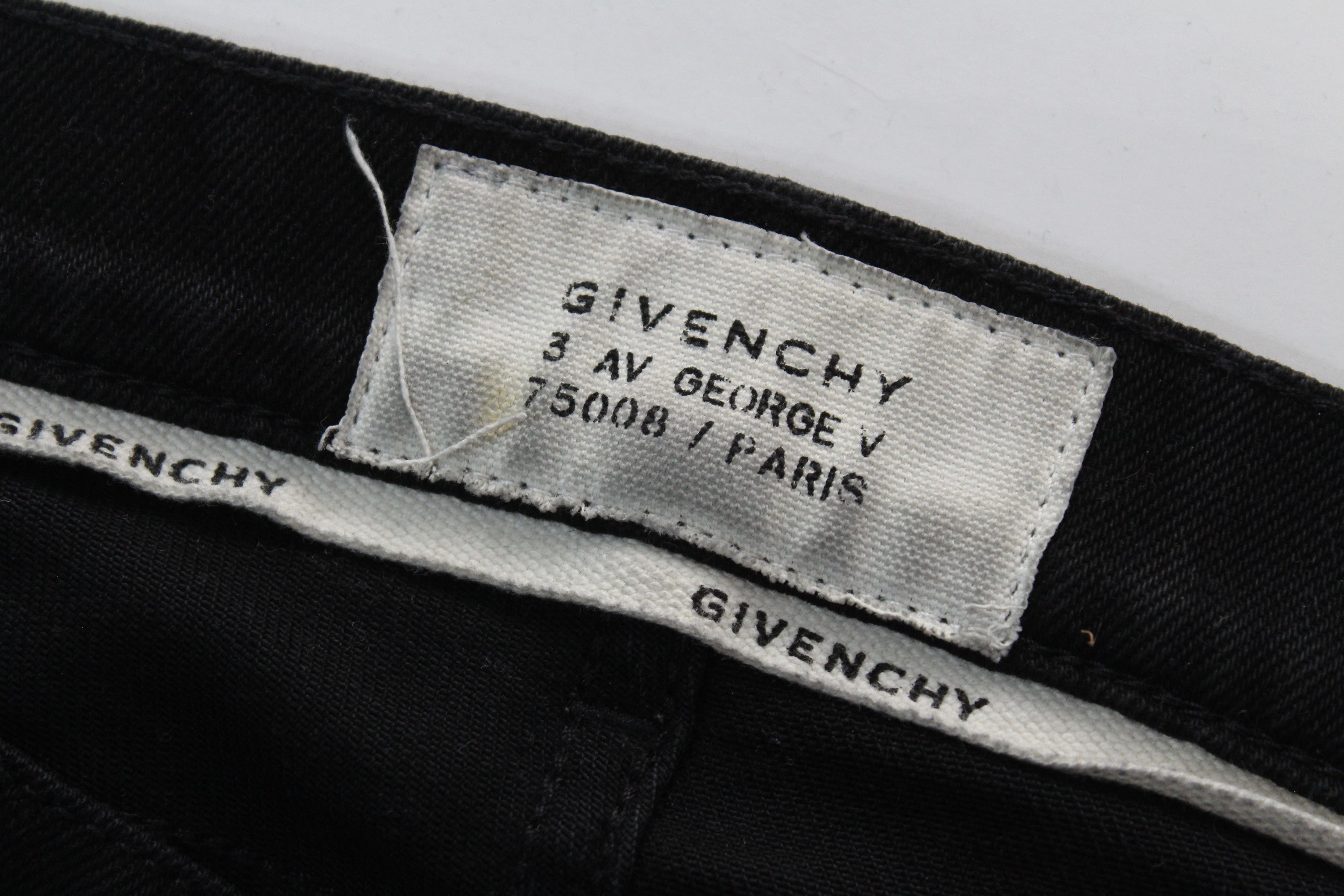 Givenchy Givenchy Black Slim Fit Jeans with Raw Hem Detail Size US 29 - 4 Thumbnail