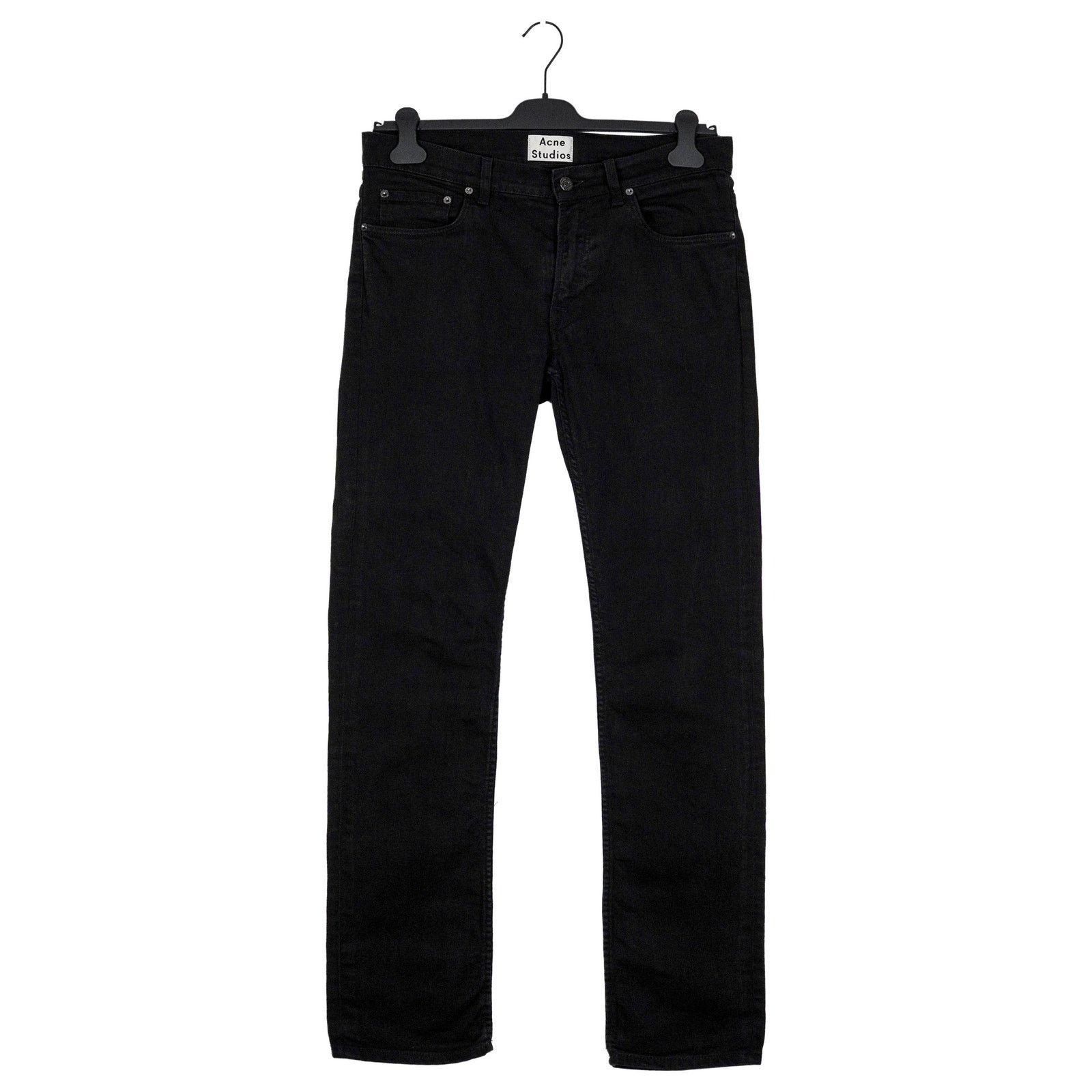 Acne Studios Ace Stay Cash Black Stretch Denim Pants Jeans