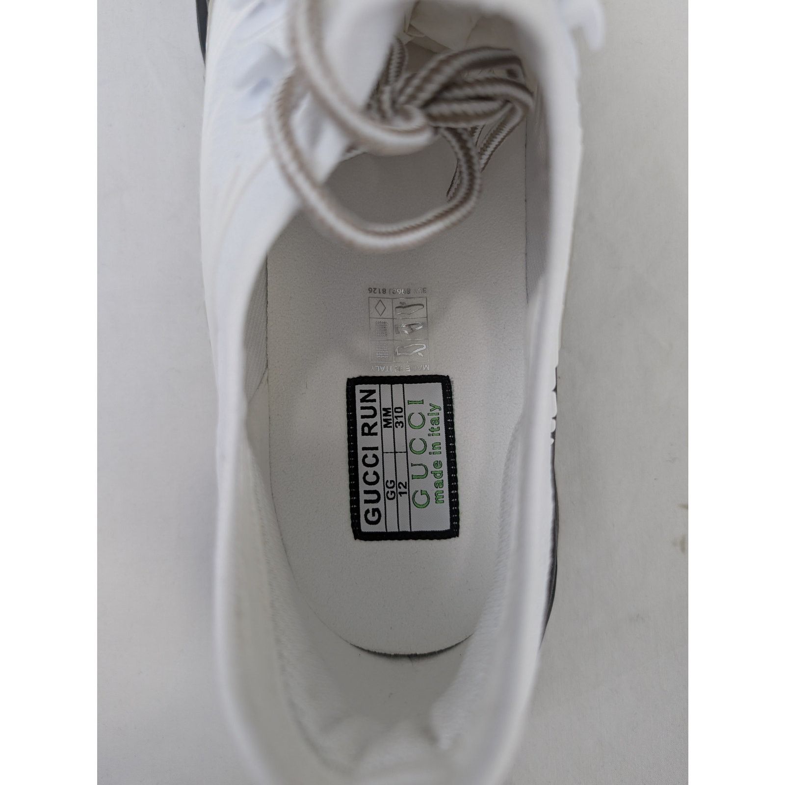 Gucci o1rshd1 Men's Run Sneakers in Black/White Size US 12.5 / EU 45-46 - 16 Thumbnail