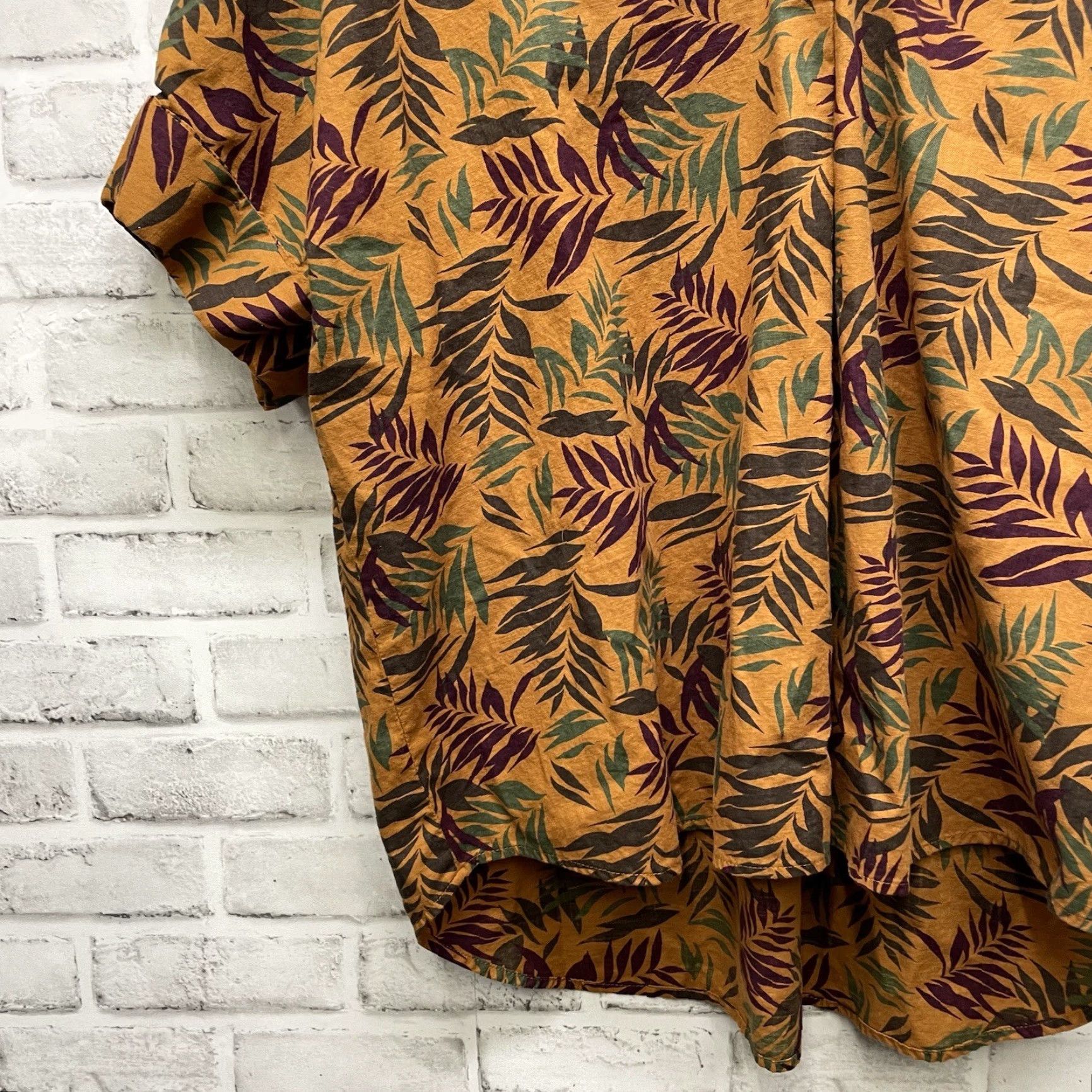 CO Duluth Trading Co Brown Leaf Print Polo Shirt Mens Size L Size US L / EU 52-54 / 3 - 3 Thumbnail