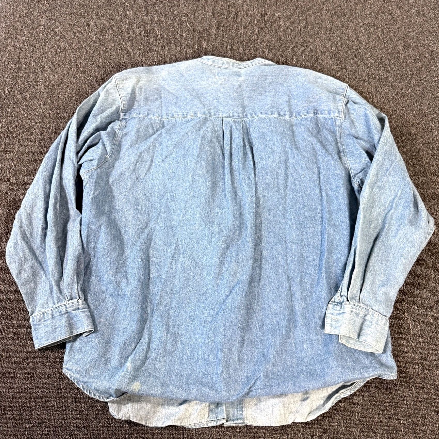 Vintage VINTAGE Embroidered Western Brown Denim Longsleeve Button up Women's Medium Blouse Shirt Size M / US 6-8 / IT 42-44 - 2 Thumbnail