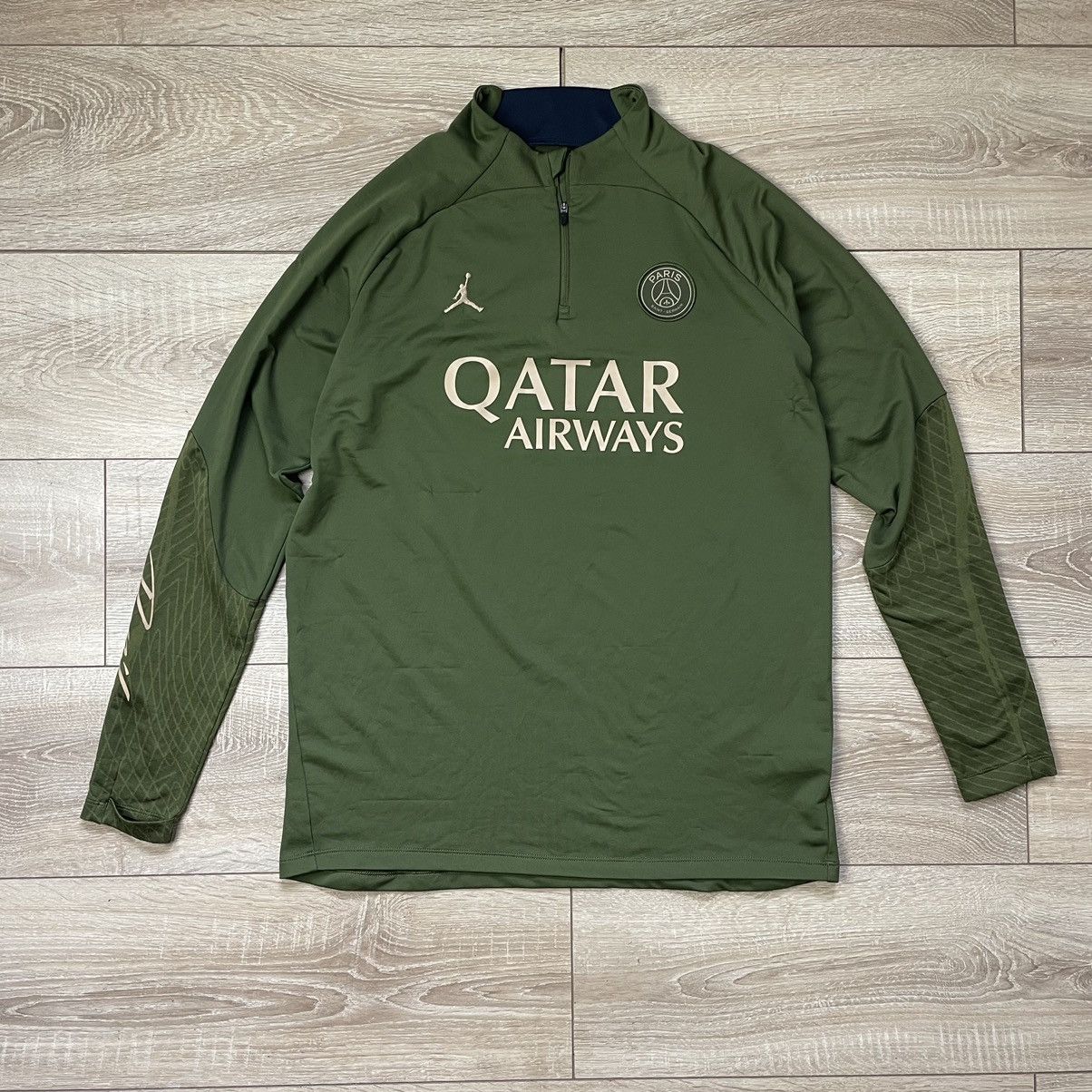 Jordan Brand PSG Jordan 2024 Drill training shirt green top blockecore Size US L / EU 52-54 / 3 - 1 Thumbnail