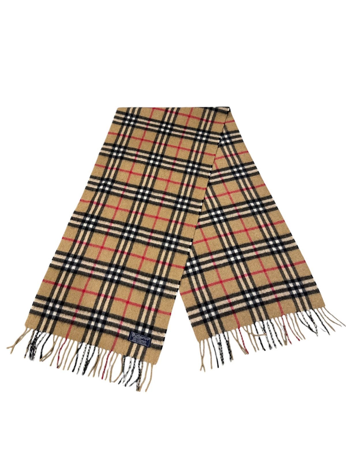 Burberry VINTAGE BURBERRY NOVA CHECK CASHMERE SCARF MUFFLER Size ONE SIZE - 2 Thumbnail