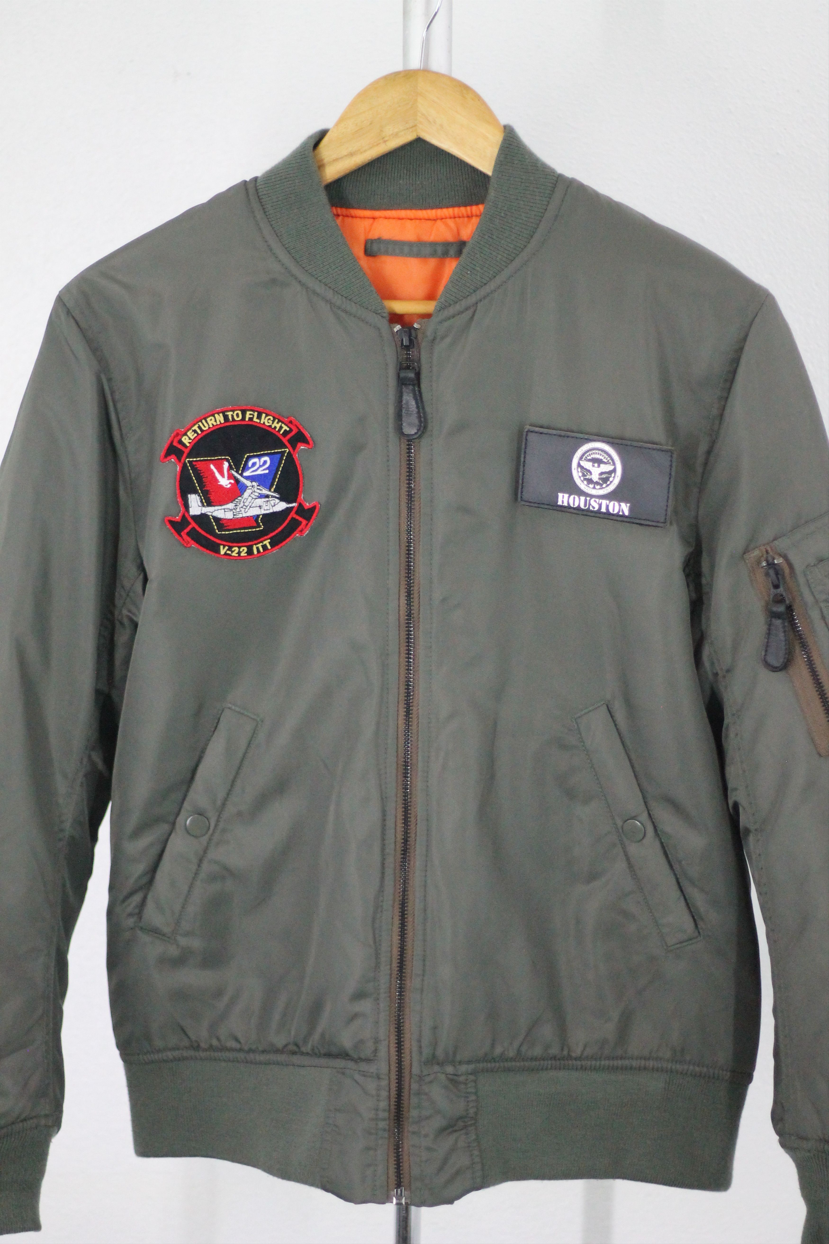 Japanese Brand HOUSTON U.S. Marine Corpes Bell Boeing Flight Bomber Jacket. Size US M / EU 48-50 / 2 - 2 Thumbnail