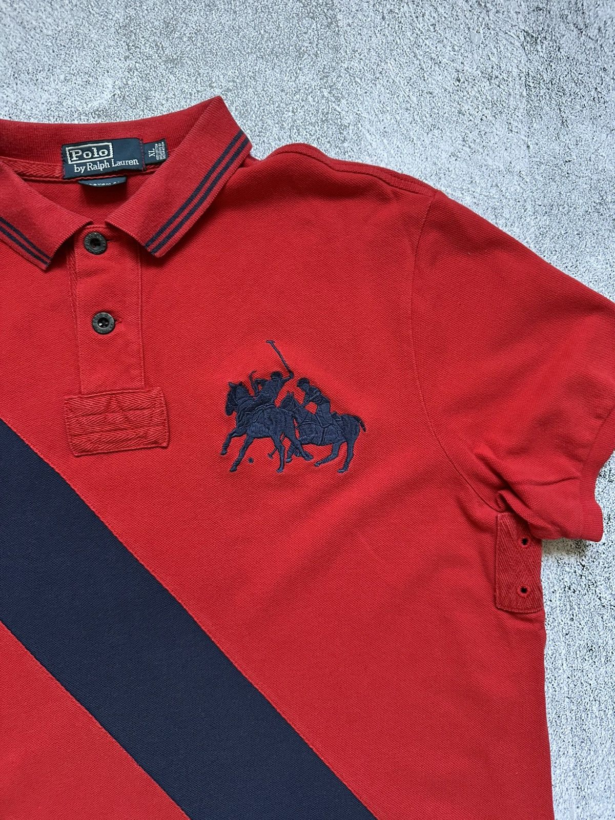Polo Ralph Lauren Vintage Polo Ralph Lauren Red Fit Big Logo Size US XL / EU 56 / 4 - 8 Thumbnail