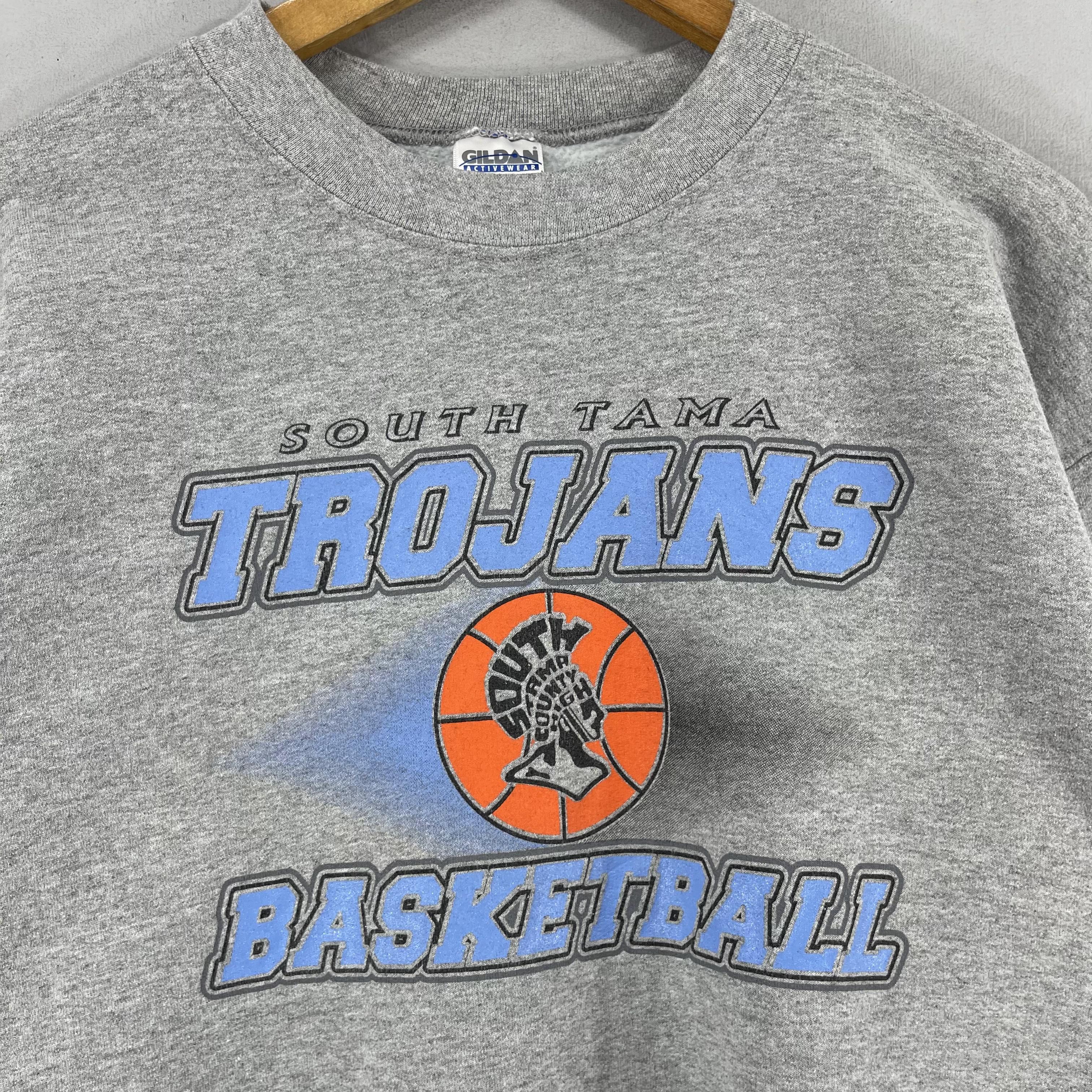 Vintage Vintage South Tama TROJANS Basketball Printed Sweatshirt Size US M / EU 48-50 / 2 - 2 Thumbnail