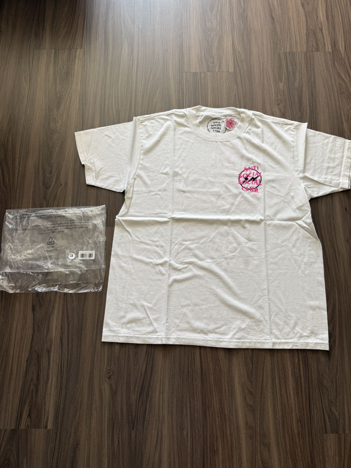 Anti Social Social Club × Fragment Design Anti Social Social Club x Fragment White Pink Logo Tee XL Size US XL / EU 56 / 4 - 1 Thumbnail