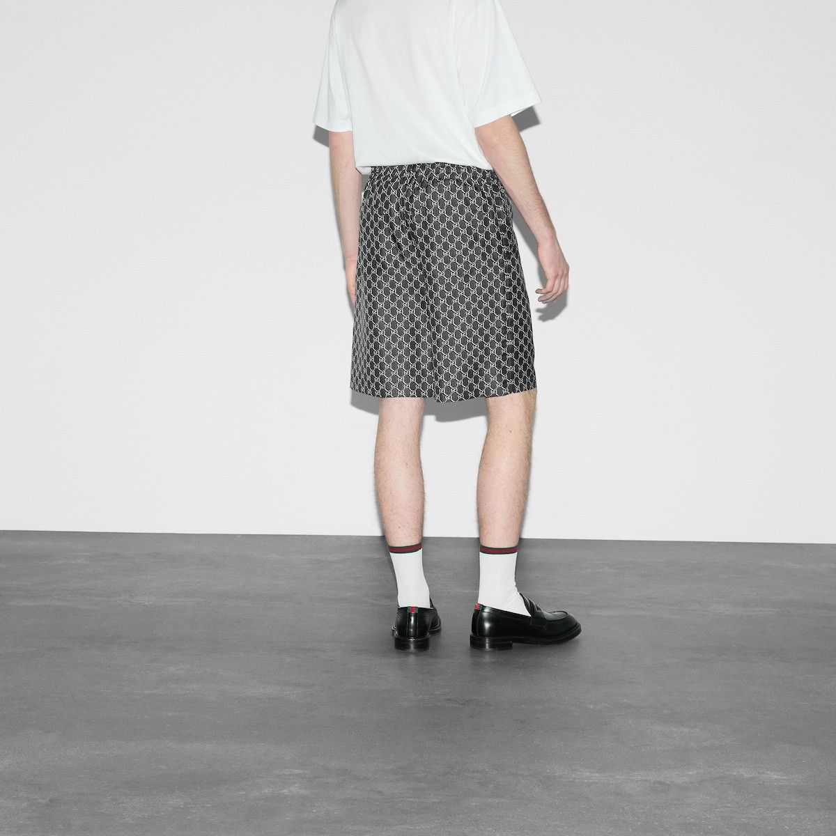 Gucci o1loc1c0925 Silk Twill Shorts With GG Shadow in Multicolor Size US 30 / EU 46 - 4 Thumbnail