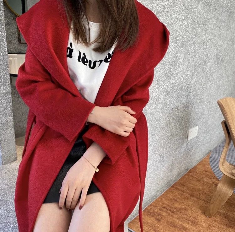 Max Mara Max Mara Rialto red hooded coat Size S / US 4 / IT 40 - 2 Thumbnail