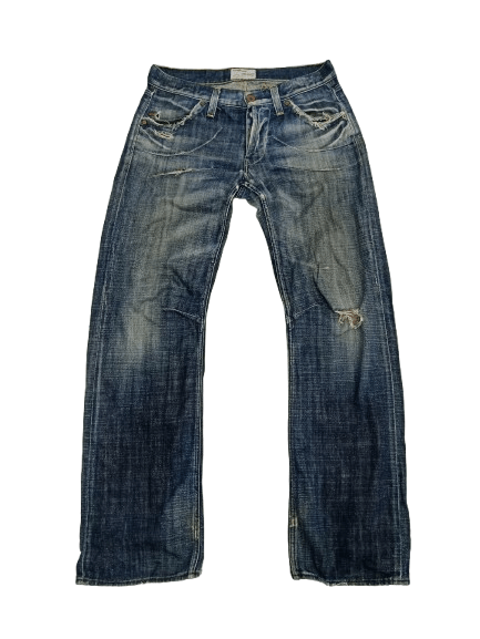 Energie ENERGIE Distressed Jean's Blue Denim Fly Button Size US 33 - 1 Thumbnail