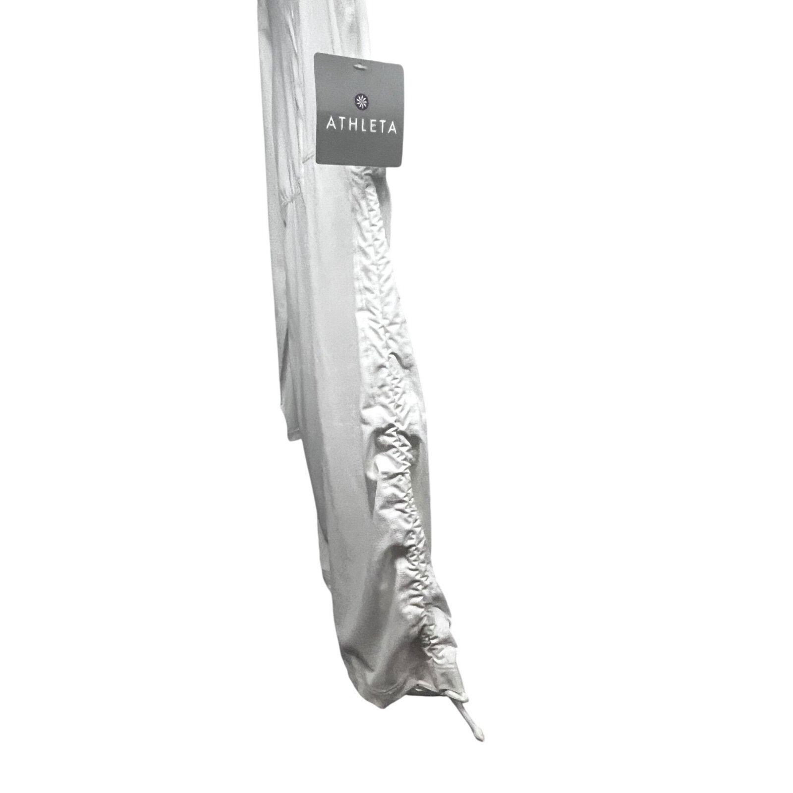 Athleta Athleta White Half Zip Ruched Guard Long Top Shirt M New Size M / US 6-8 / IT 42-44 - 6 Thumbnail