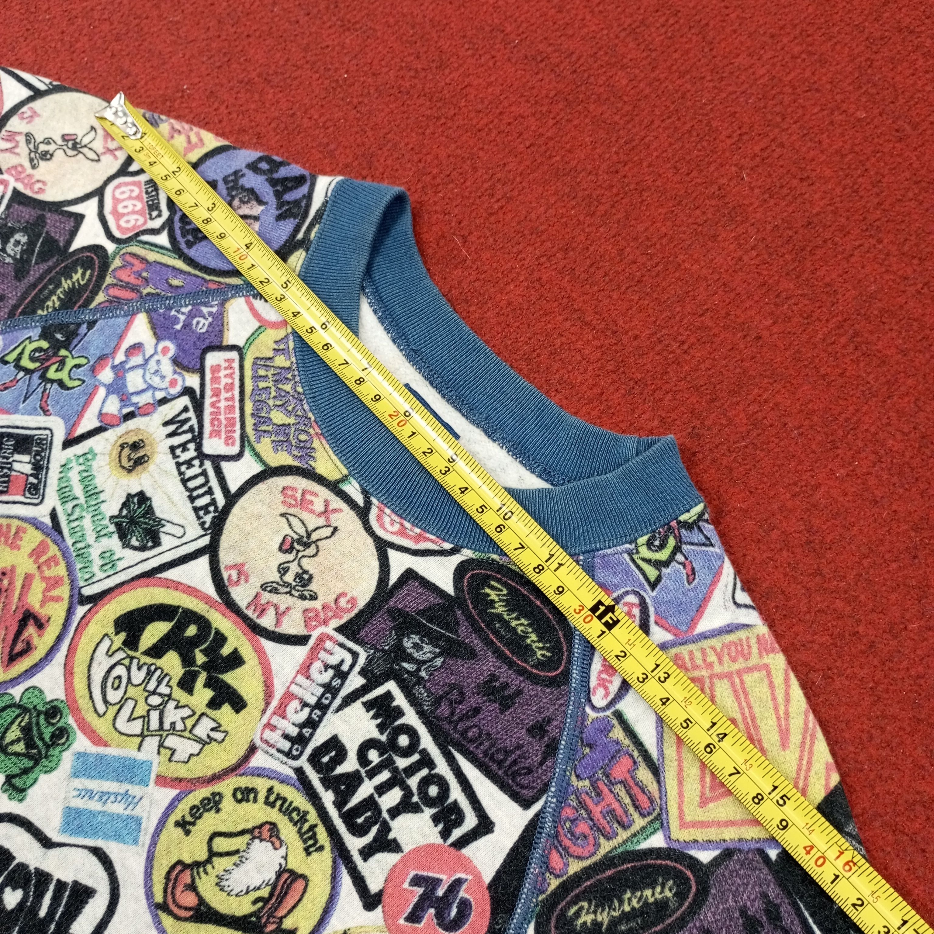 Hysteric Glamour × Japanese Brand × Vintage Hysteric Glamour Fashion Fullprint Design Sweatshirt c220n12 Size US XS / EU 42 / 0 - 7 Thumbnail