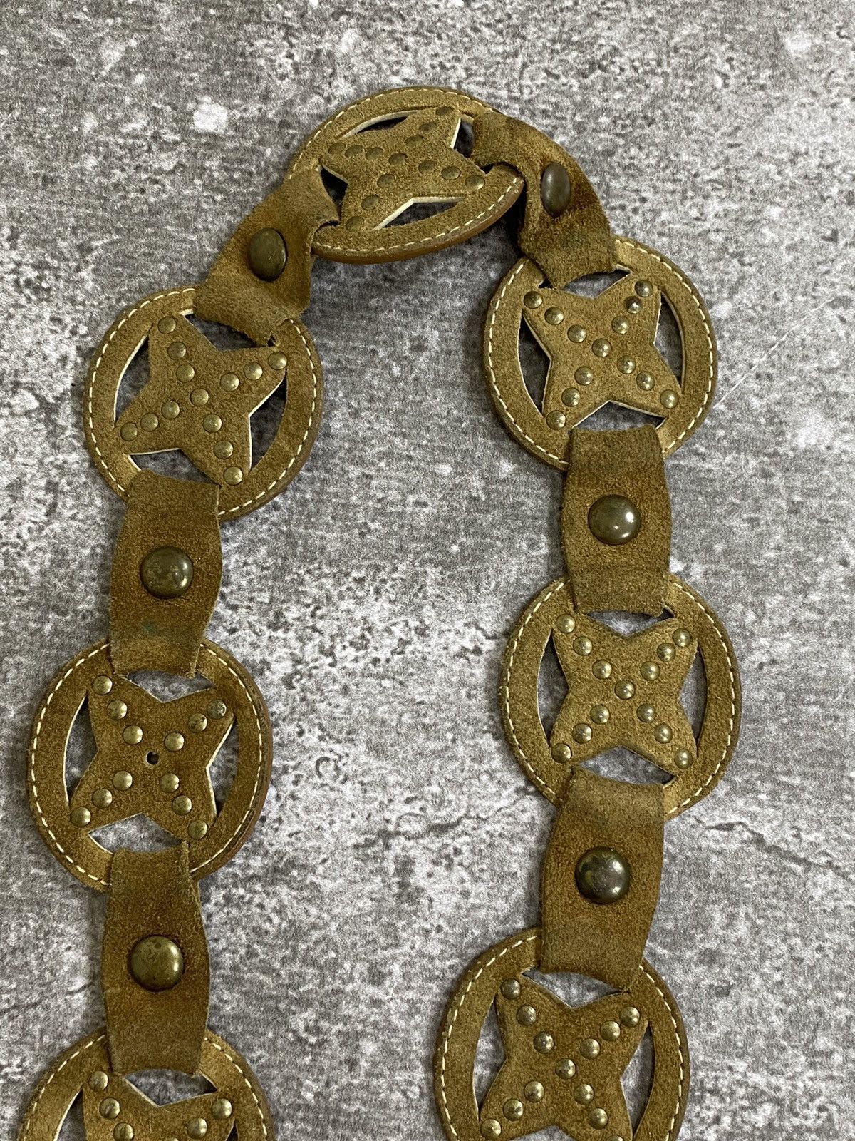 If Six Was Nine Y2K Suede stars leather belt Size ONE SIZE - 3 Thumbnail