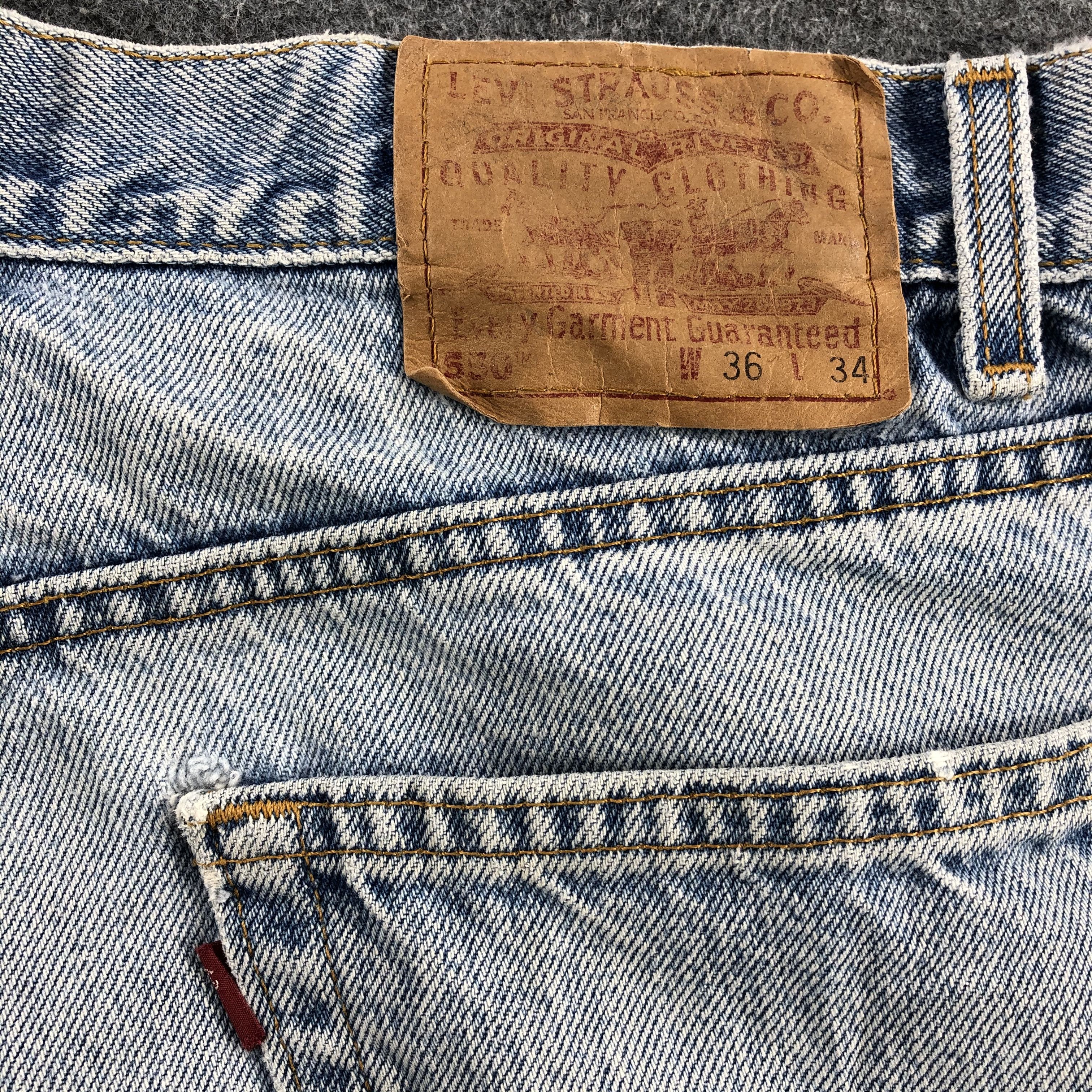 Levi's × Vintage Vintage 90s Light Wash Levis 550 Jeans-JM725A Size US 36 / EU 52 - 6 Thumbnail