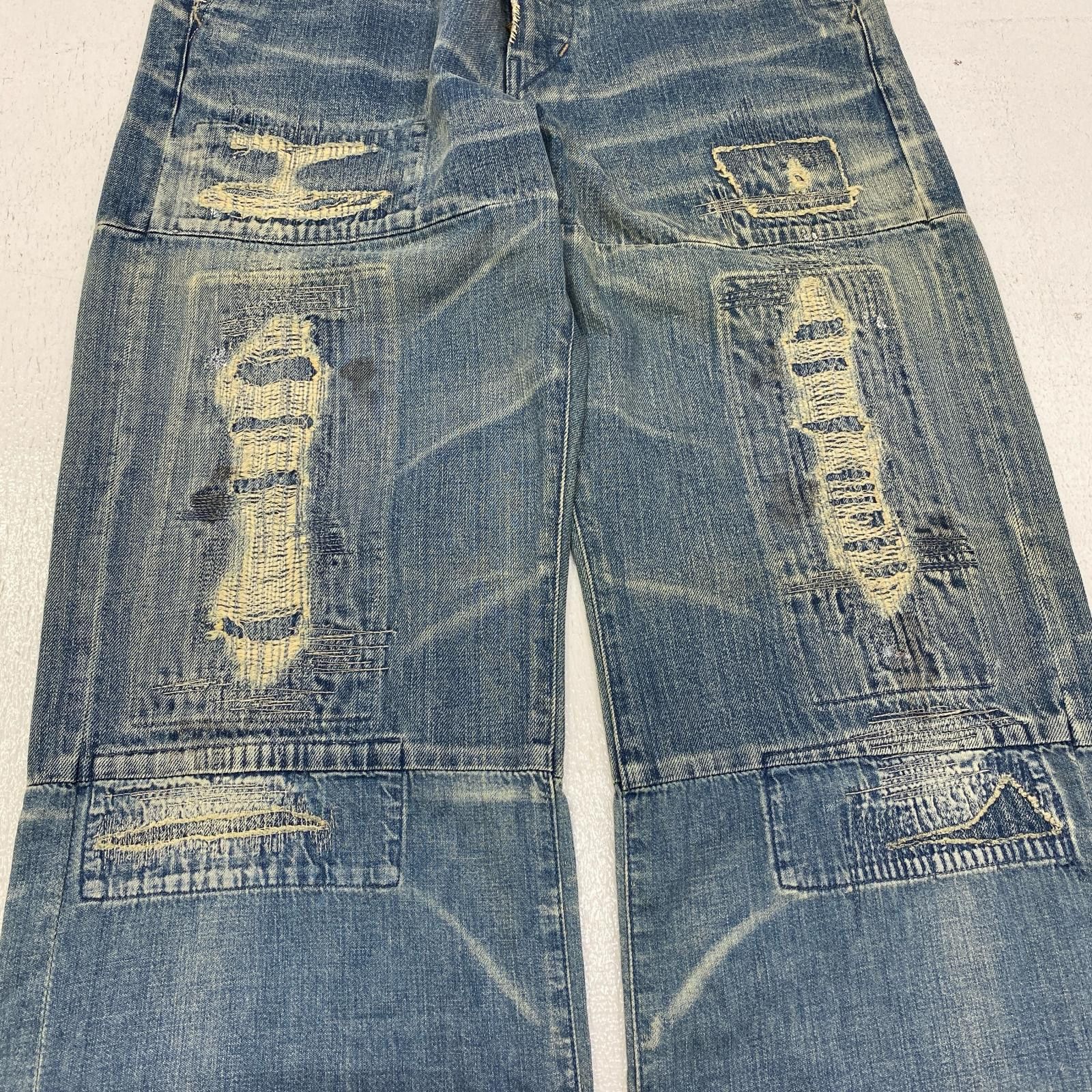 Kapital Distressed Sashiko Denim Size US 30 / EU 46 - 6 Thumbnail