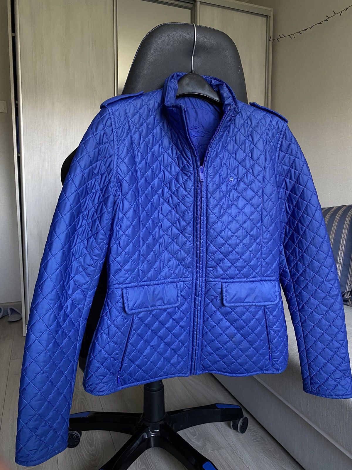 Lacoste × Vintage Lacoste quilted jacket women blue small logo Size M / US 6-8 / IT 42-44 - 2 Thumbnail