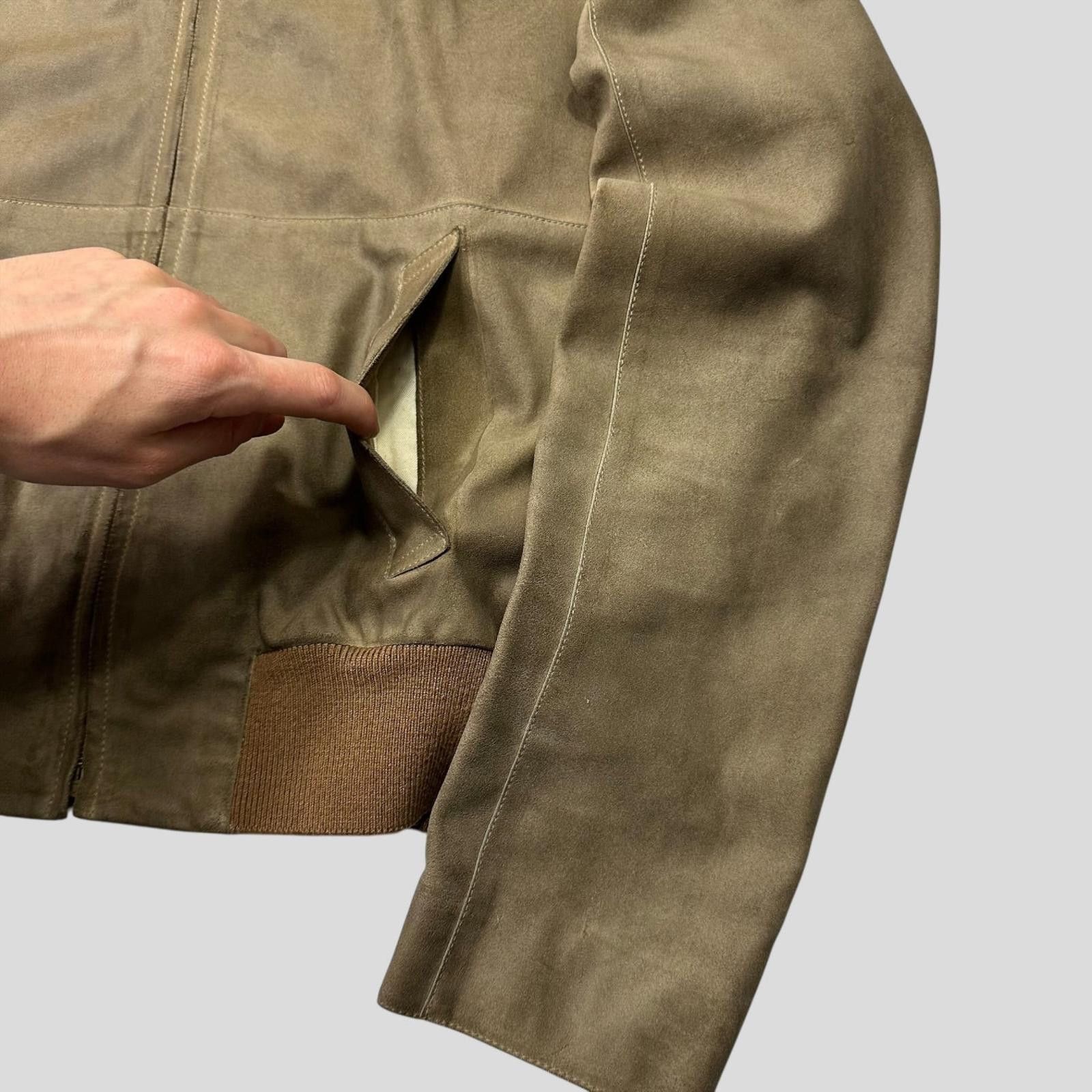 Miu Miu Miu Miu 00’s Suede Leather Cropped Work Jacket - IT50 (M/L) Size US M / EU 48-50 / 2 - 11 Thumbnail