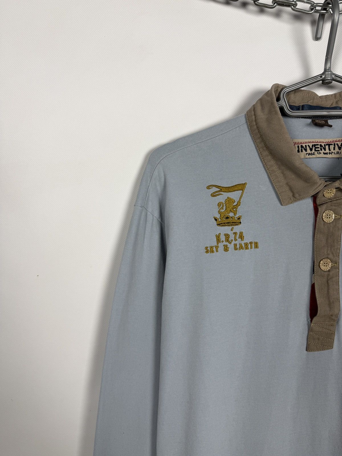 Napapijri Men’s Napapijri Project Polo Long Sleeve Shirt Big Logo XXL Size US XXL / EU 58 / 5 - 4 Thumbnail