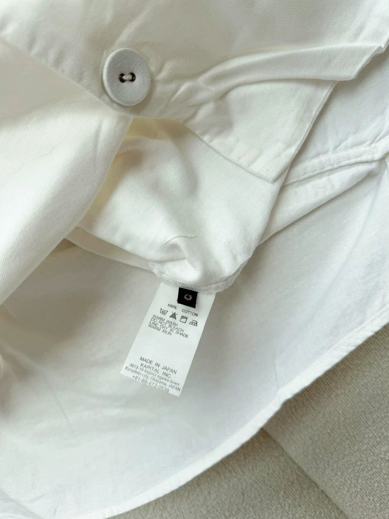 Kapital Loose Fit Short Sleeve White Shirt-2506 Size US M / EU 48-50 / 2 - 6 Thumbnail