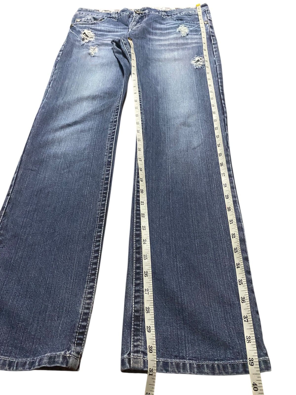 Japanese Brand Vintage Japanese Brand Star Original Distressed Slim Jeans Size US 32 / EU 48 - 14 Thumbnail
