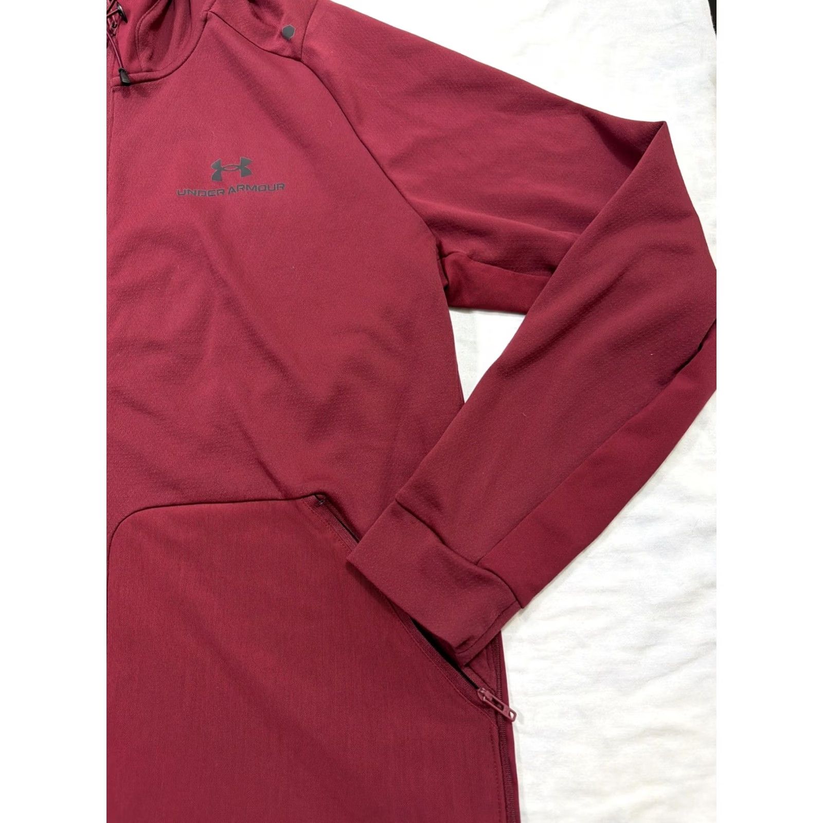 Under Armour Under Armour Jacket Mens XXL Red Full Zip Training Running & Jogging Sports Hoodie Size US XXL / EU 58 / 5 - 6 Thumbnail