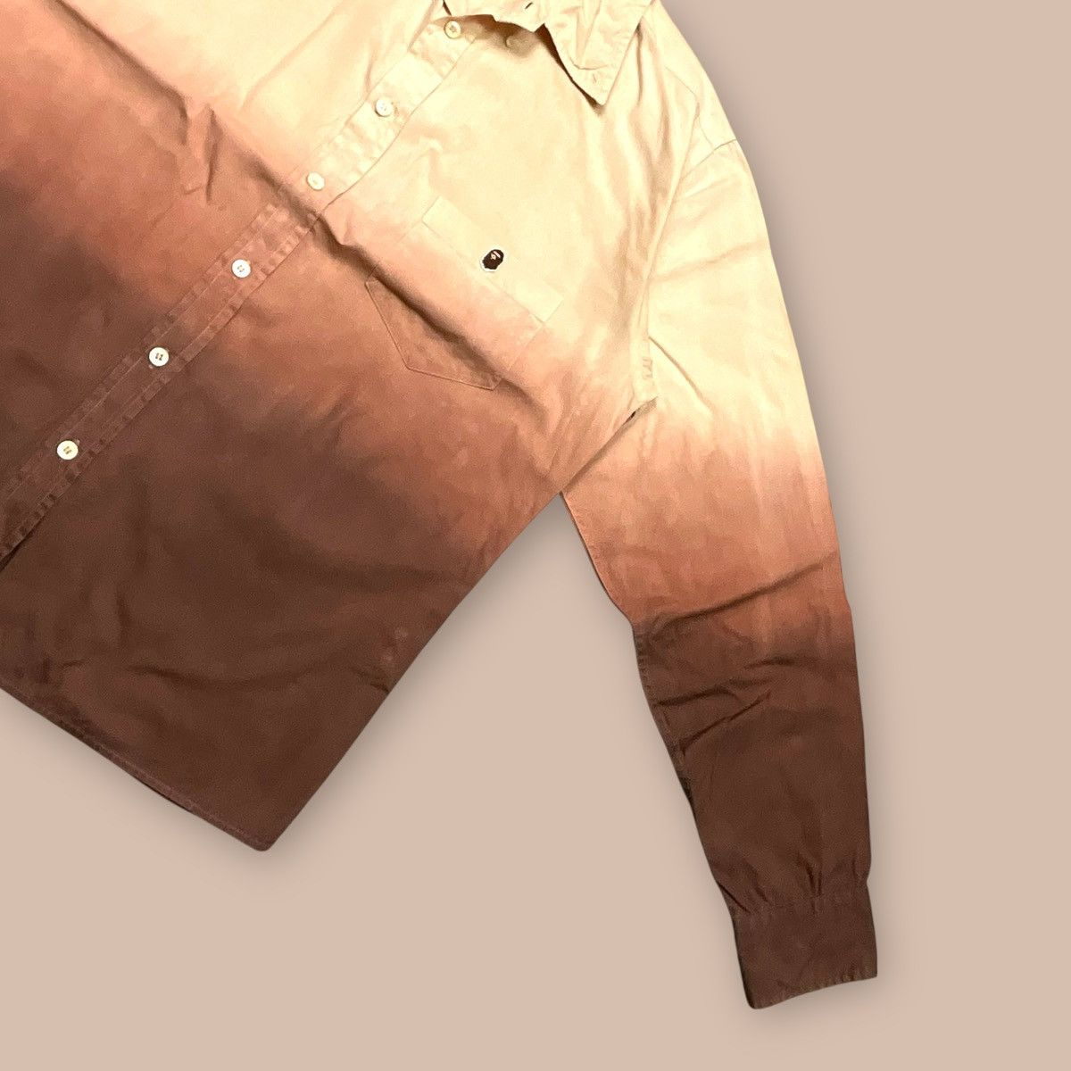 OG2000's Bape Gradient Brown L/S Button up Shirt