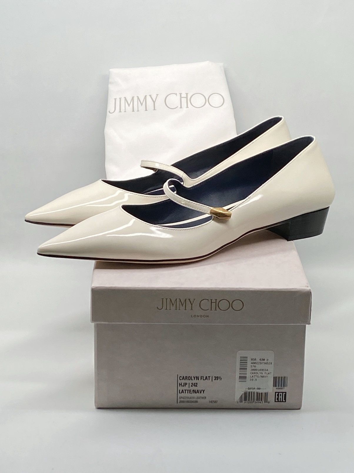 Jimmy Choo Jimmy Choo Carolyn Leather Mary Jane Flats size 39.5 Size US 9.5 / IT 39.5 - 11 Thumbnail