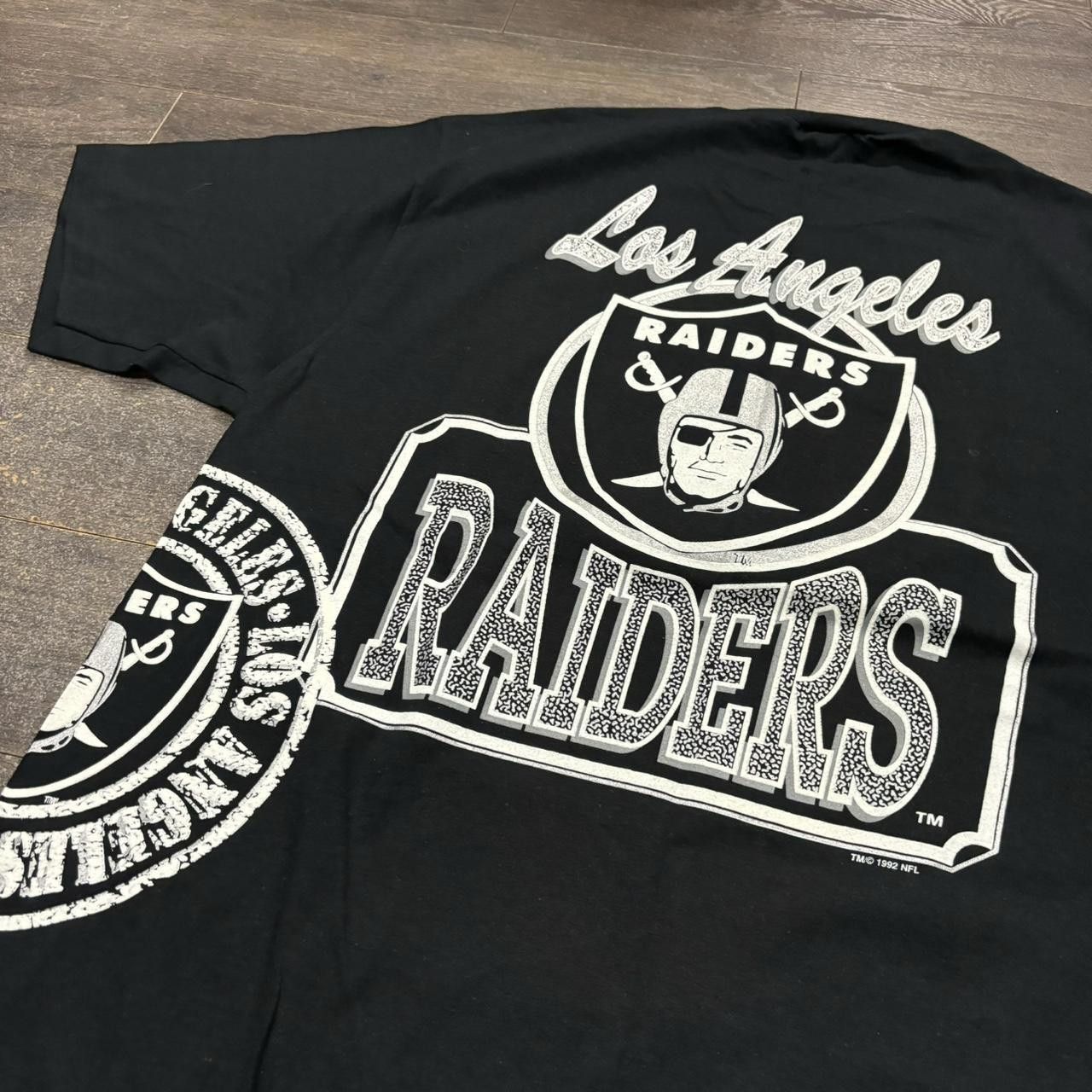 Designer Vintage Los Angeles Raiders All Over Print T Shirt Waves 90s Size US XL / EU 56 / 4 - 5 Thumbnail