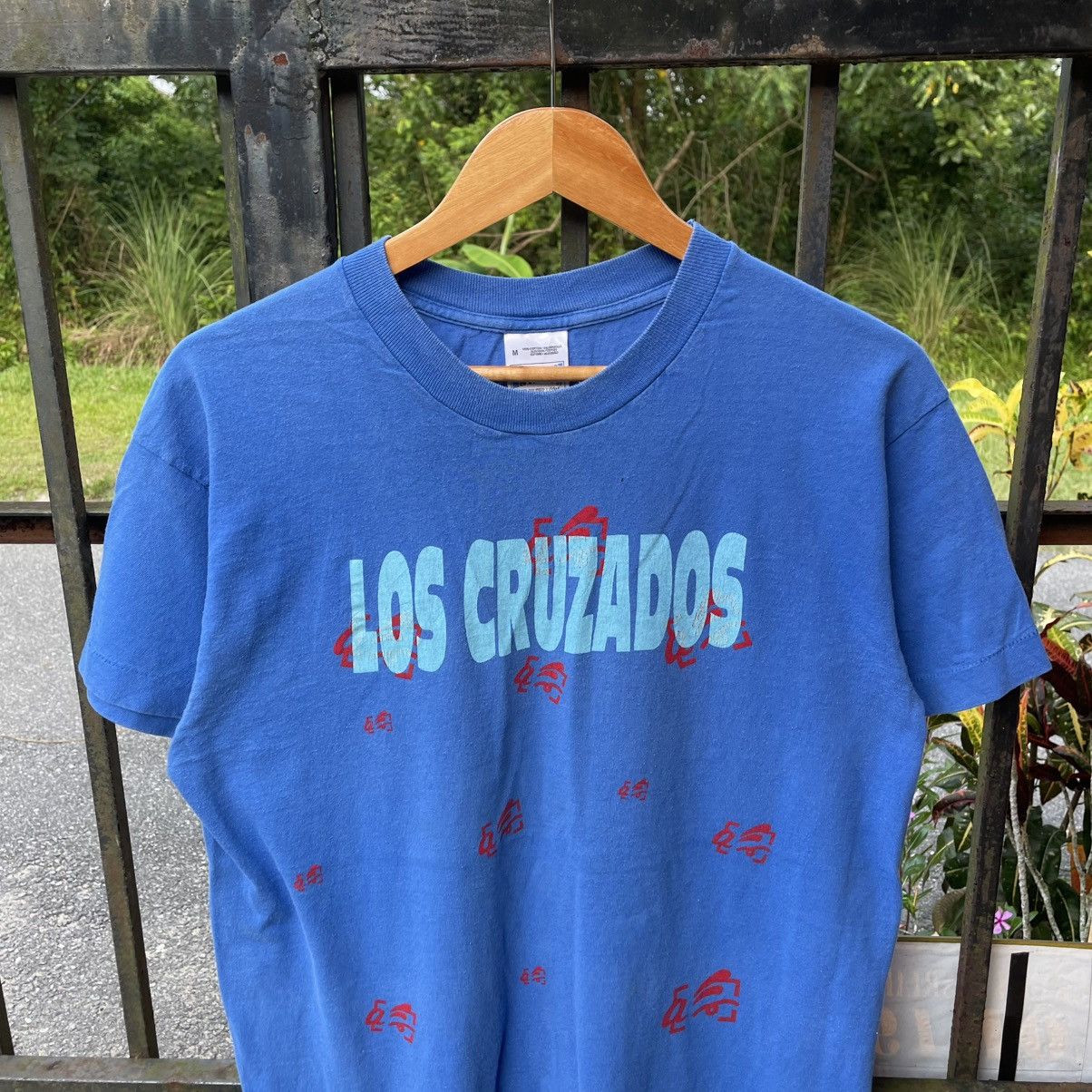 Band Tees 🔥Vintage 90s Los Cruzados American Rock Band Promo Tee Size US L / EU 52-54 / 3 - 4 Thumbnail