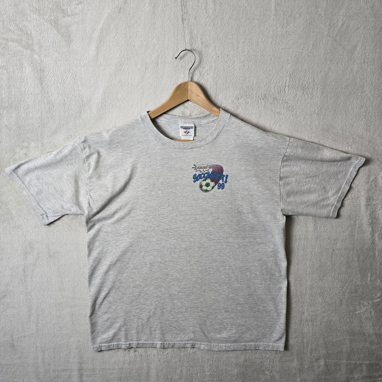 Jerzees Vintage 90s Soccer Fest 99 Shirt Size XL SMISO Vtg Grunge Size US XL / EU 56 / 4 - 4 Thumbnail