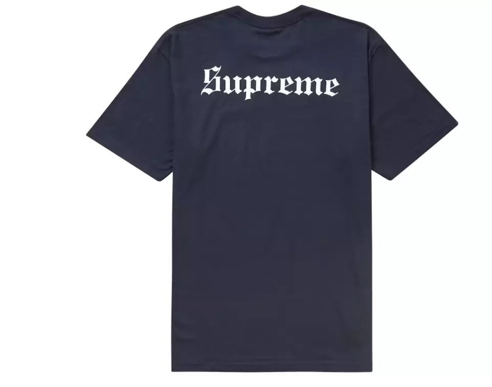 Supreme Snow White Tee Navy Size (S)