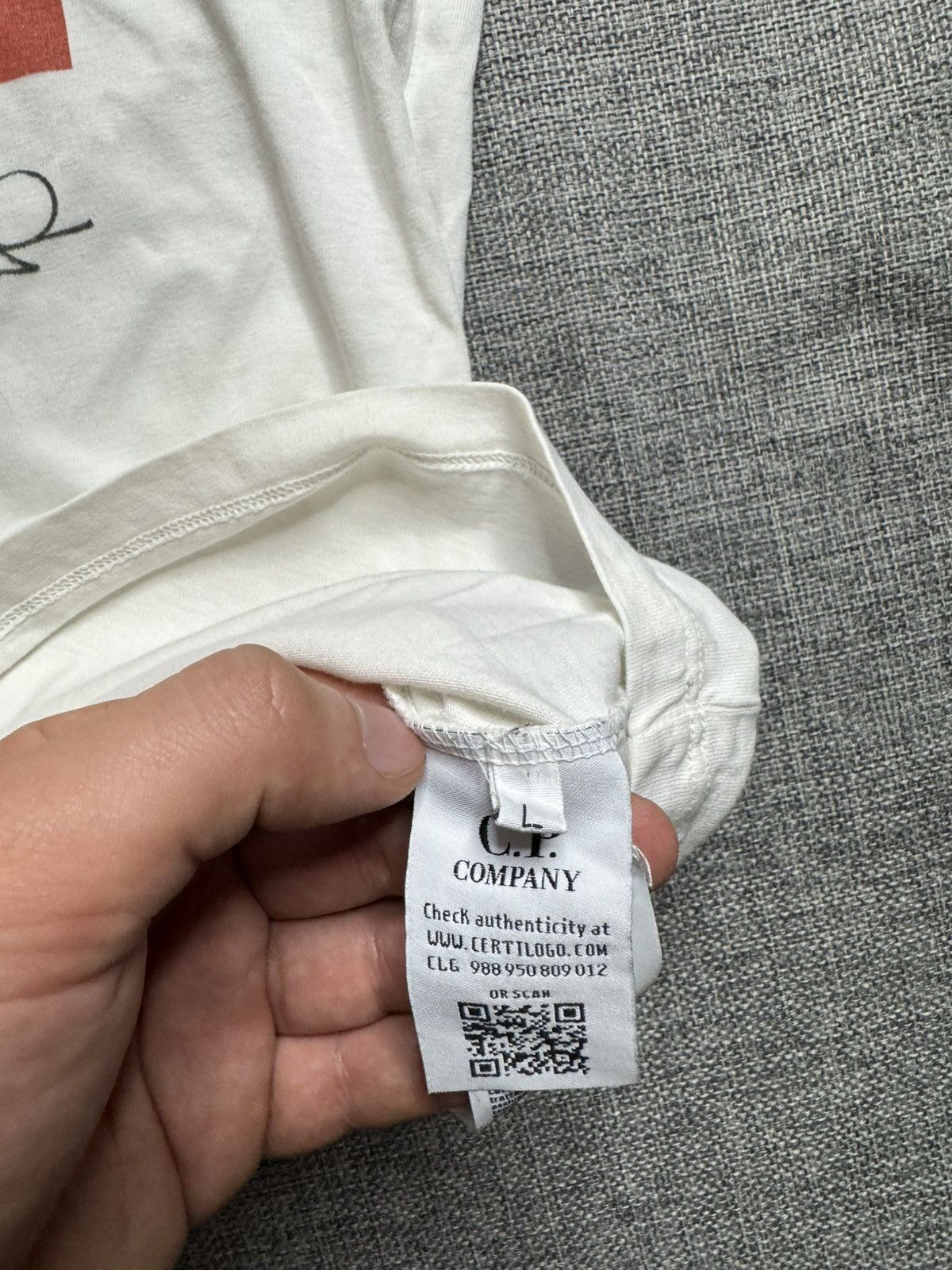 C.P. Company Vintage C.P. Company Big Logo white T-Shirt Size US L / EU 52-54 / 3 - 8 Thumbnail