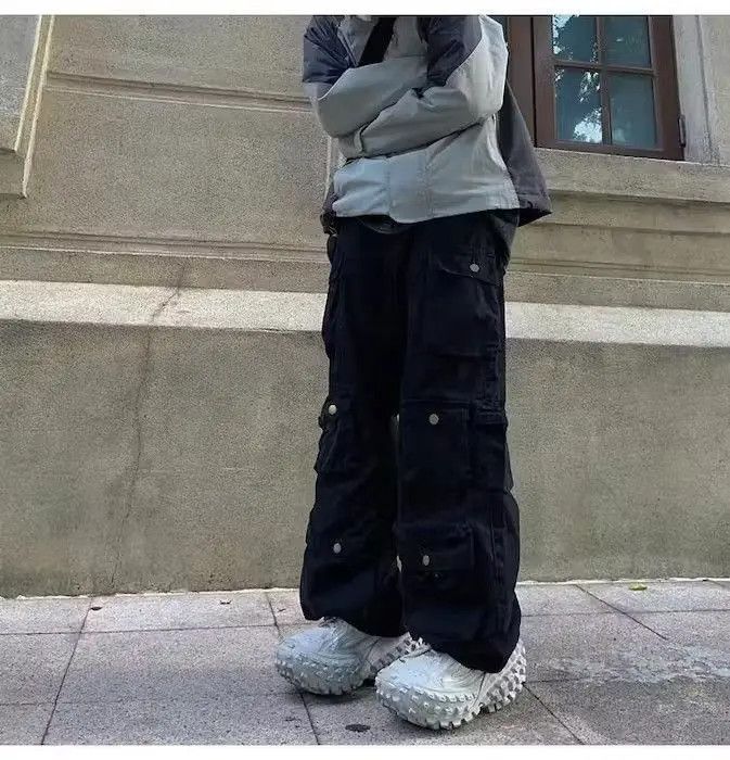 Japanese Brand Black Color Multi-pocket Cargo Pant Size US 34 / EU 50 - 5 Thumbnail