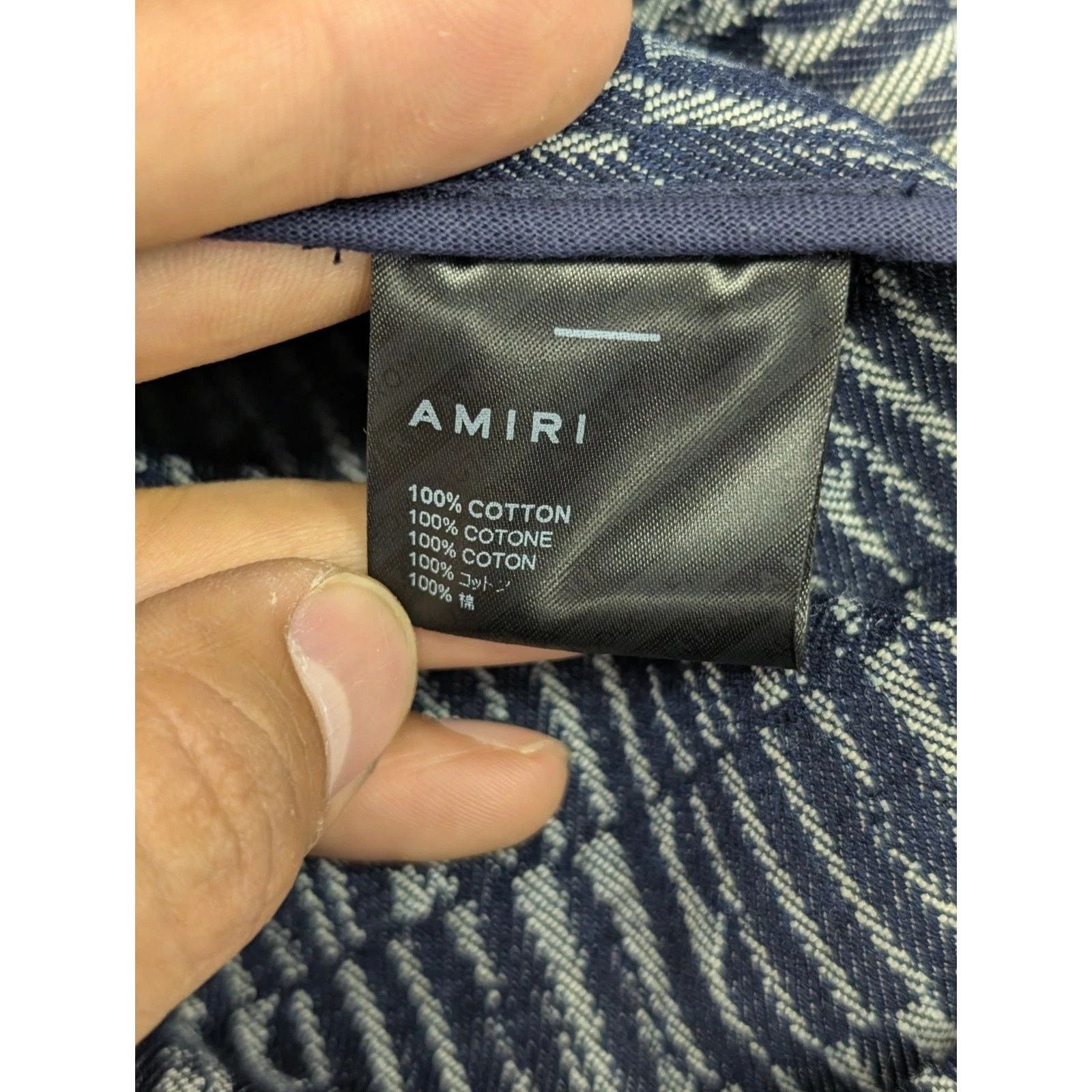 Amiri o1rshd1 Jacquard BBall Jersey Top Tank in Washed Indigo Size US L / EU 52-54 / 3 - 10 Thumbnail